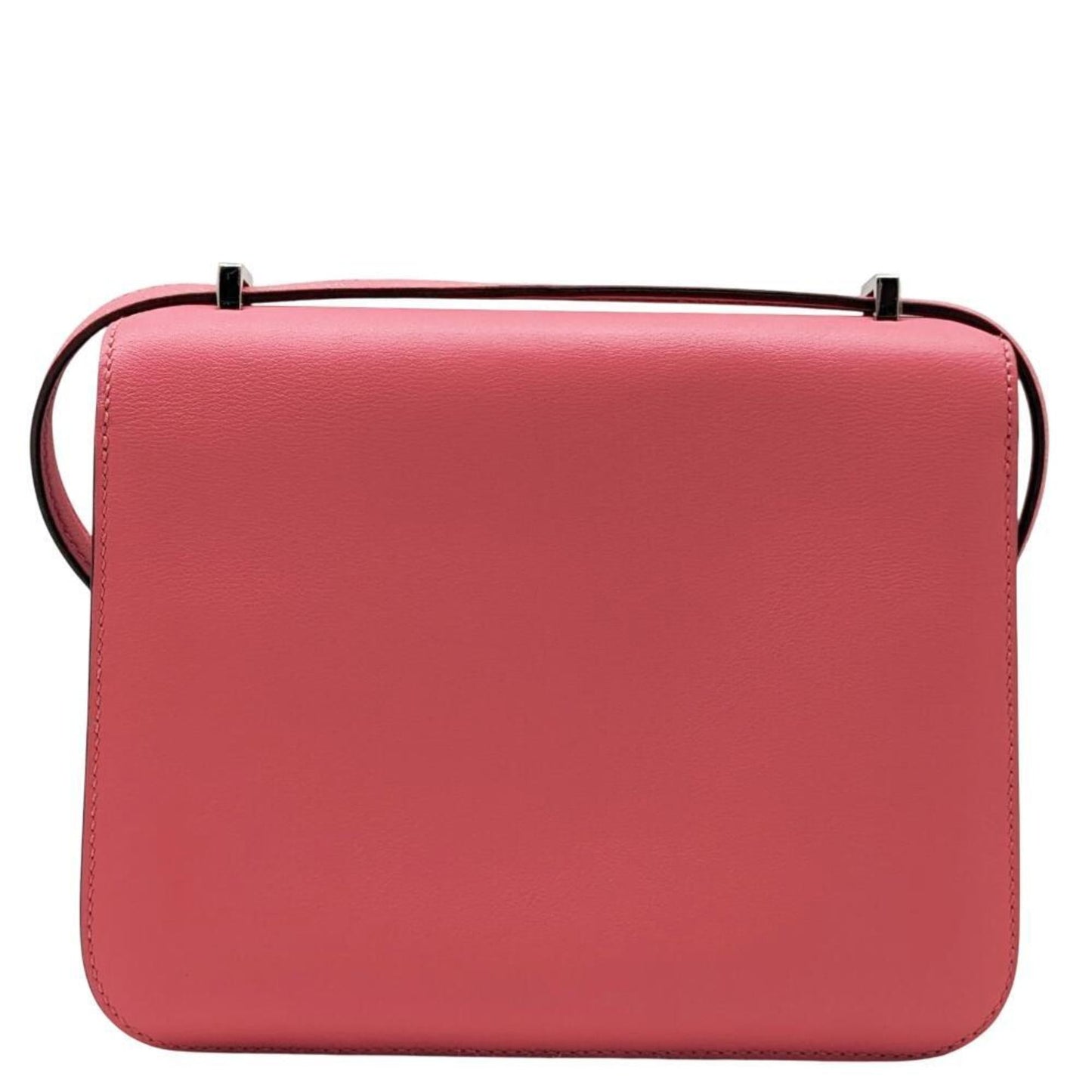 Hermes Pink Rose Azalee Evercalf Leather Shoulder Bag ( )