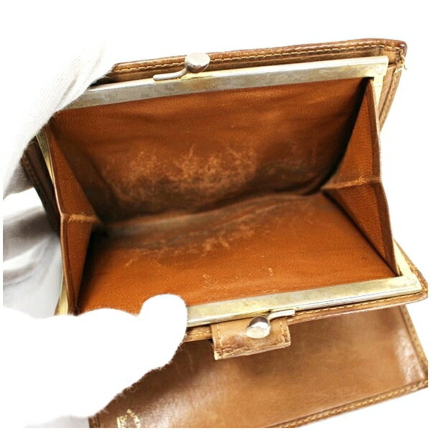 Gucci Brown Canvas Leather Wallet (Bi-Fold) ( )