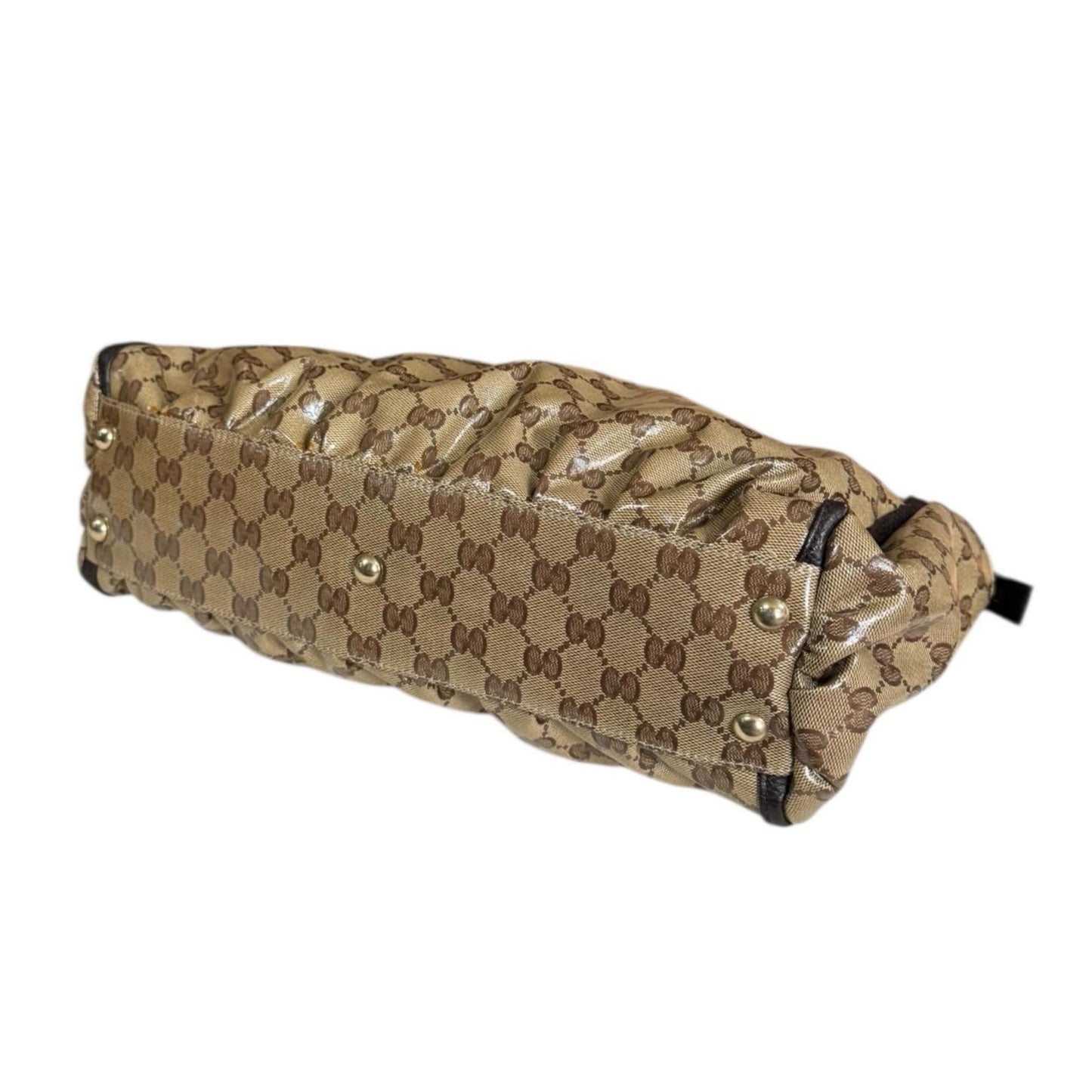 Gucci Brown Pvc Coated Canvas Tote Bag ( )