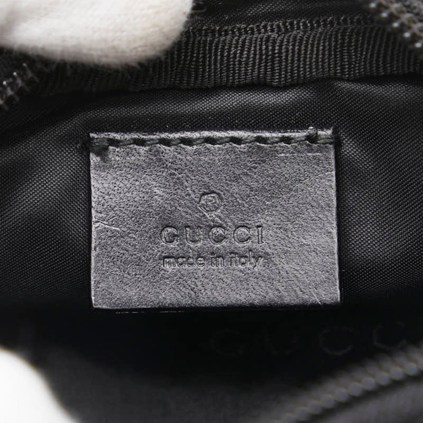 Gucci Black Nylon Leather Pouch ( )