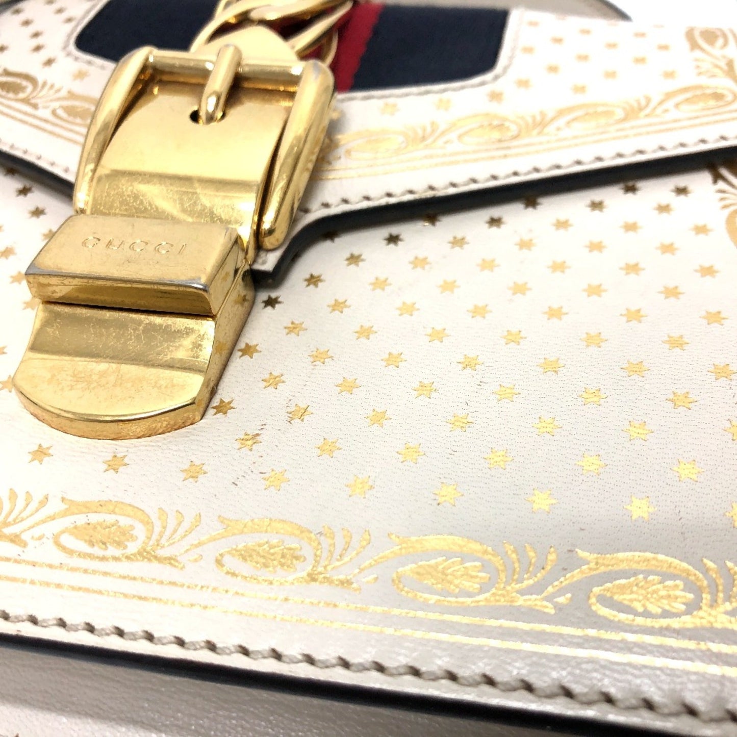 Gucci White Leather Shoulder Bag ( )