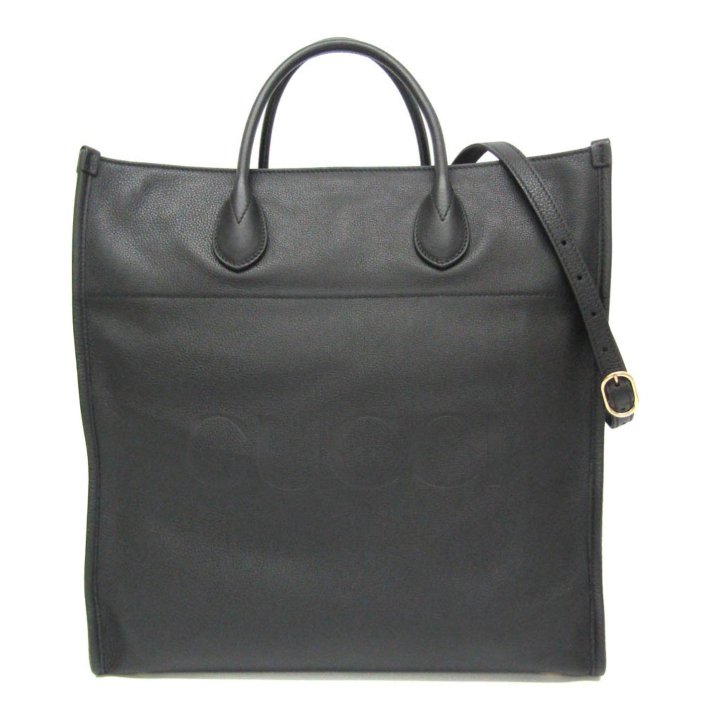 Gucci Black Leather Shoulder Bag Tote Bag ( )