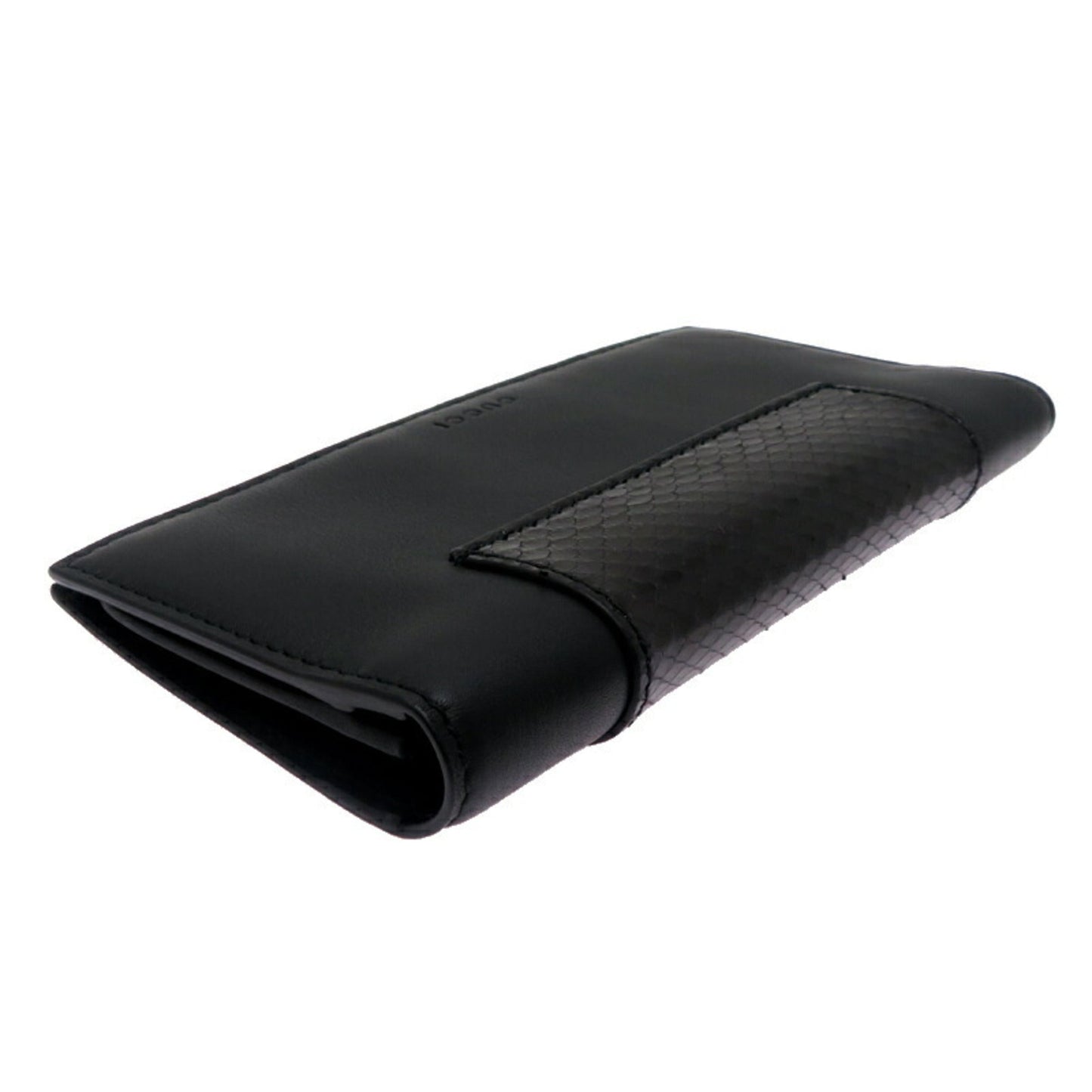 Gucci Black Leather Long Wallet (Bi-Fold) ( )