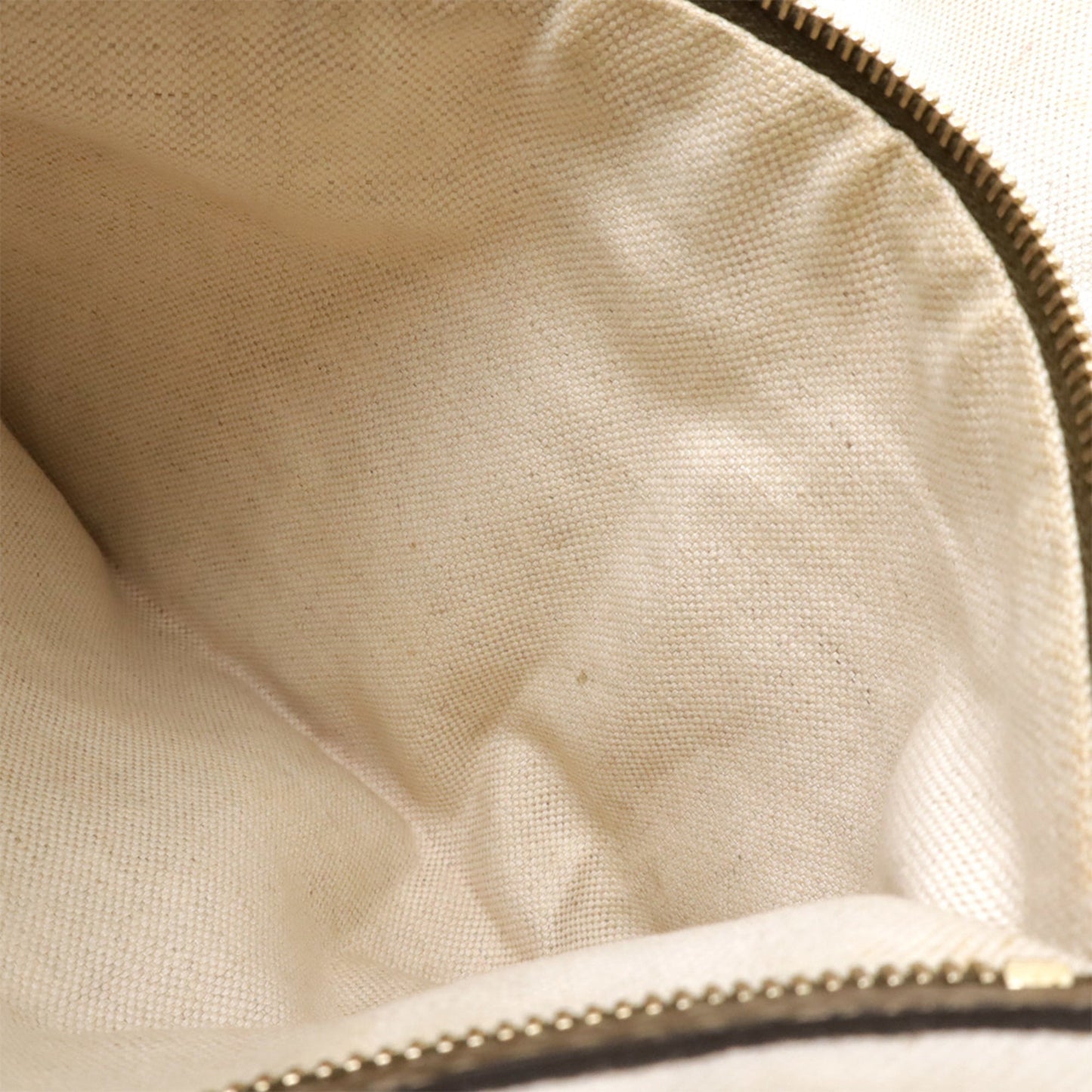 Gucci Bronze Khaki Gg Canvas Leather Shoulder Bag Tote Bag ( )
