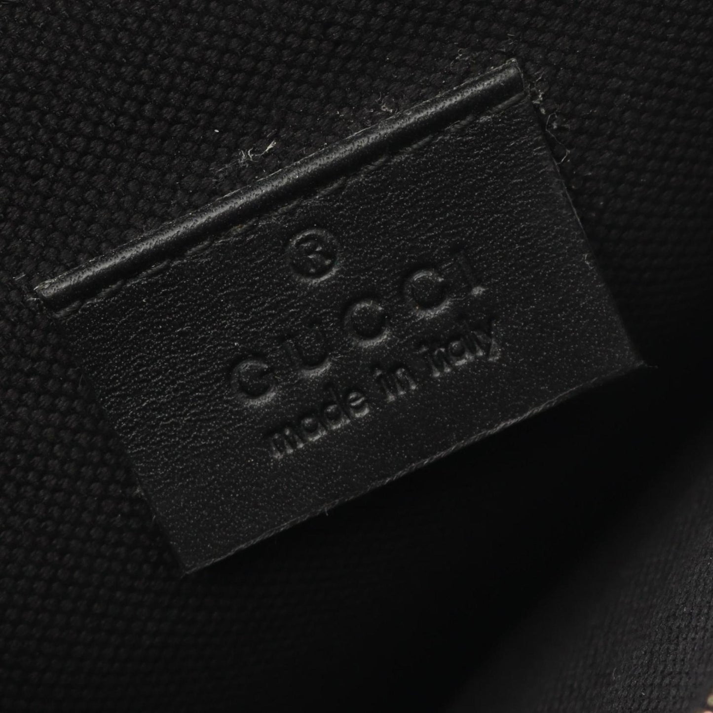 Gucci Black Canvas Leather Tote Bag ( )