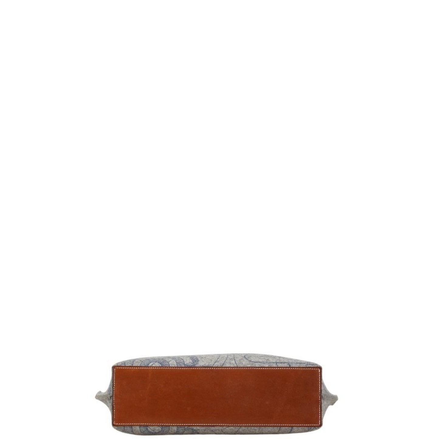 Hermes Gray Felt Leather Shoulder Bag Tote Bag ( )