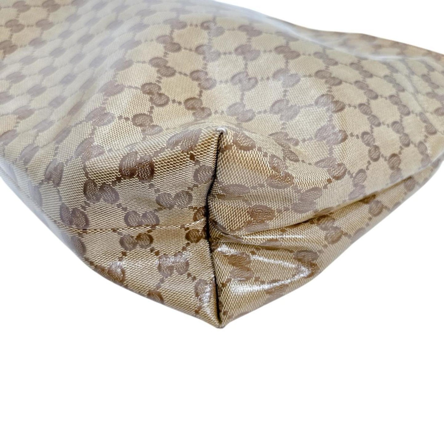 Gucci Brown Coated Canvas Pvc Shoulder Bag ( )