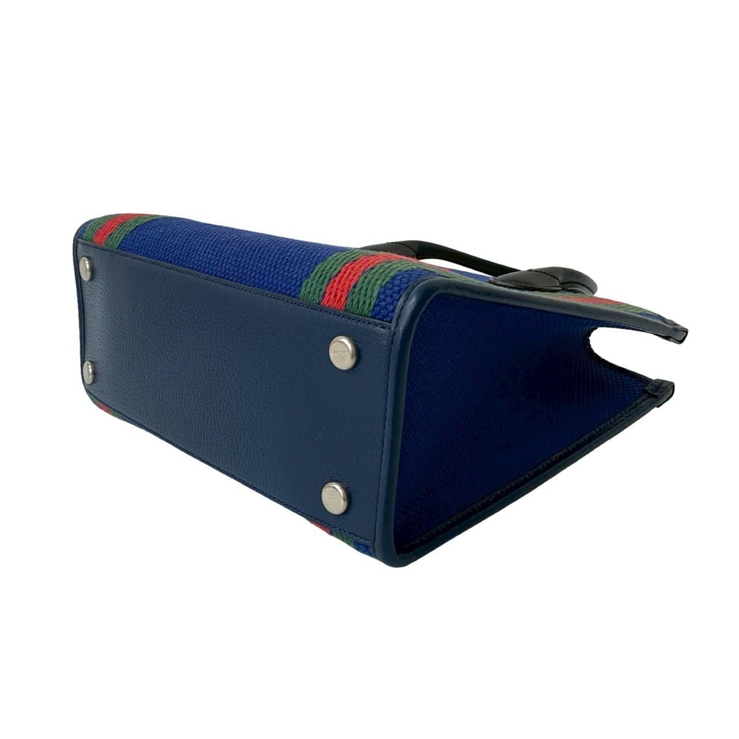 Gucci Black Blue Green Navy Red Color Canvas Handbag Tote Bag ( )
