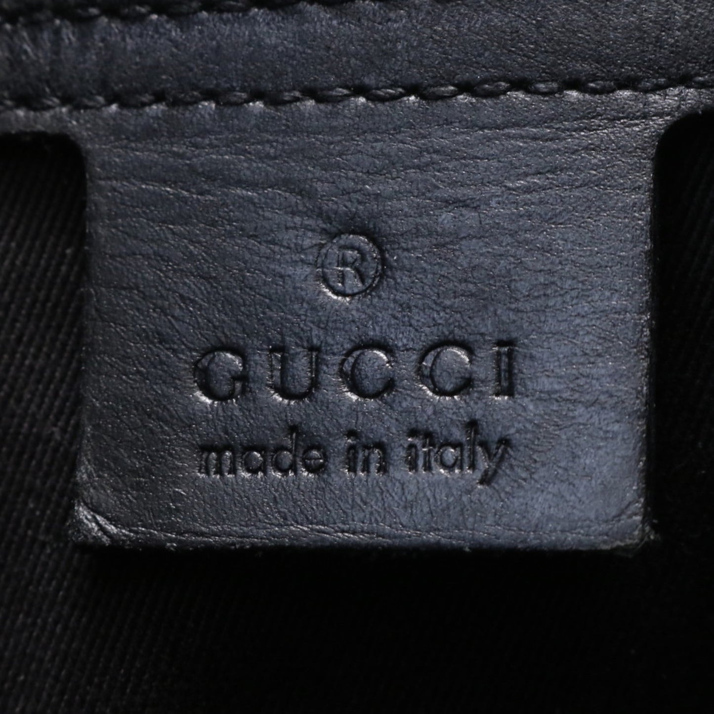 Gucci Black Leather Canvas Shoulder Bag ( )
