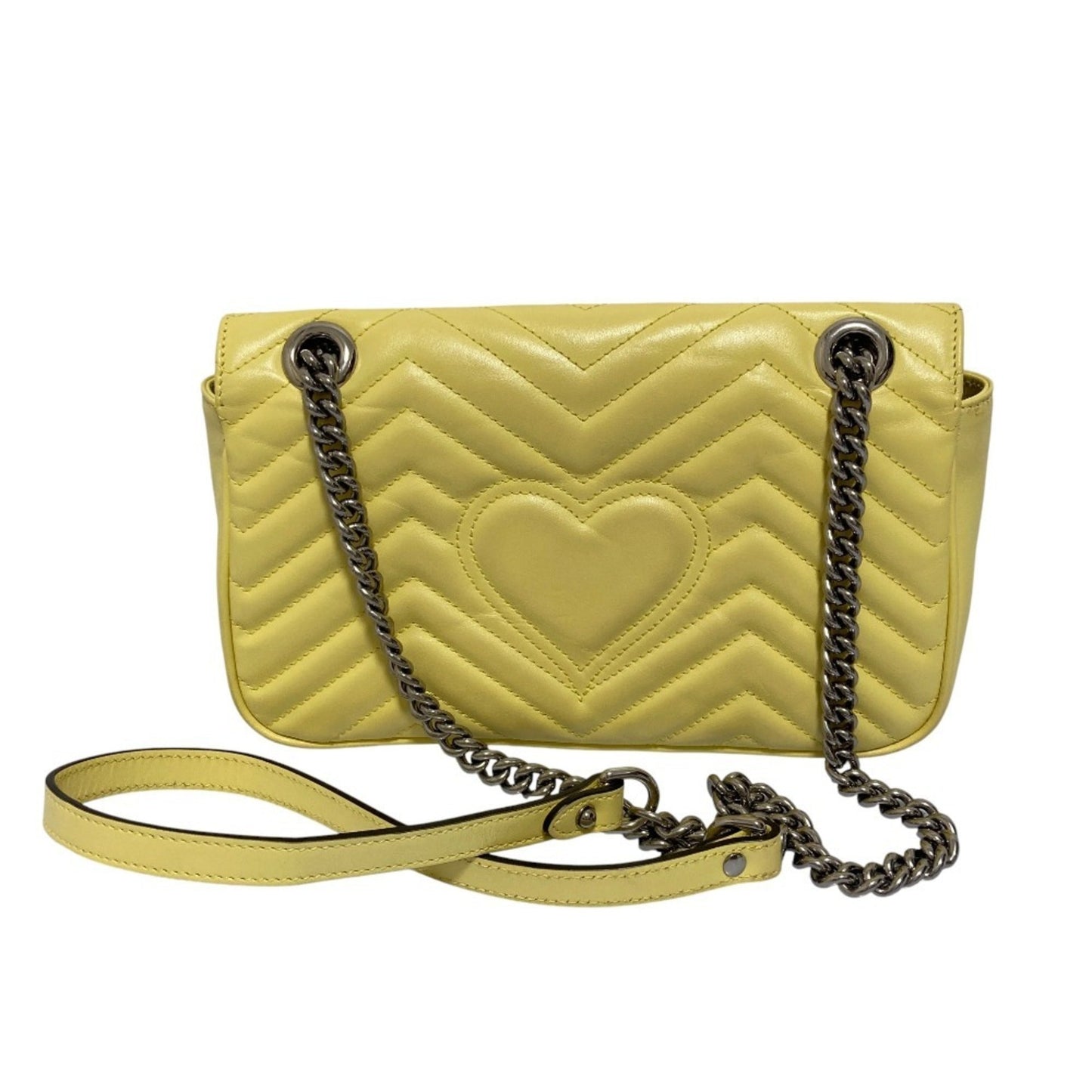 Gucci Yellow Quilting Leather Shoulder Bag ( )