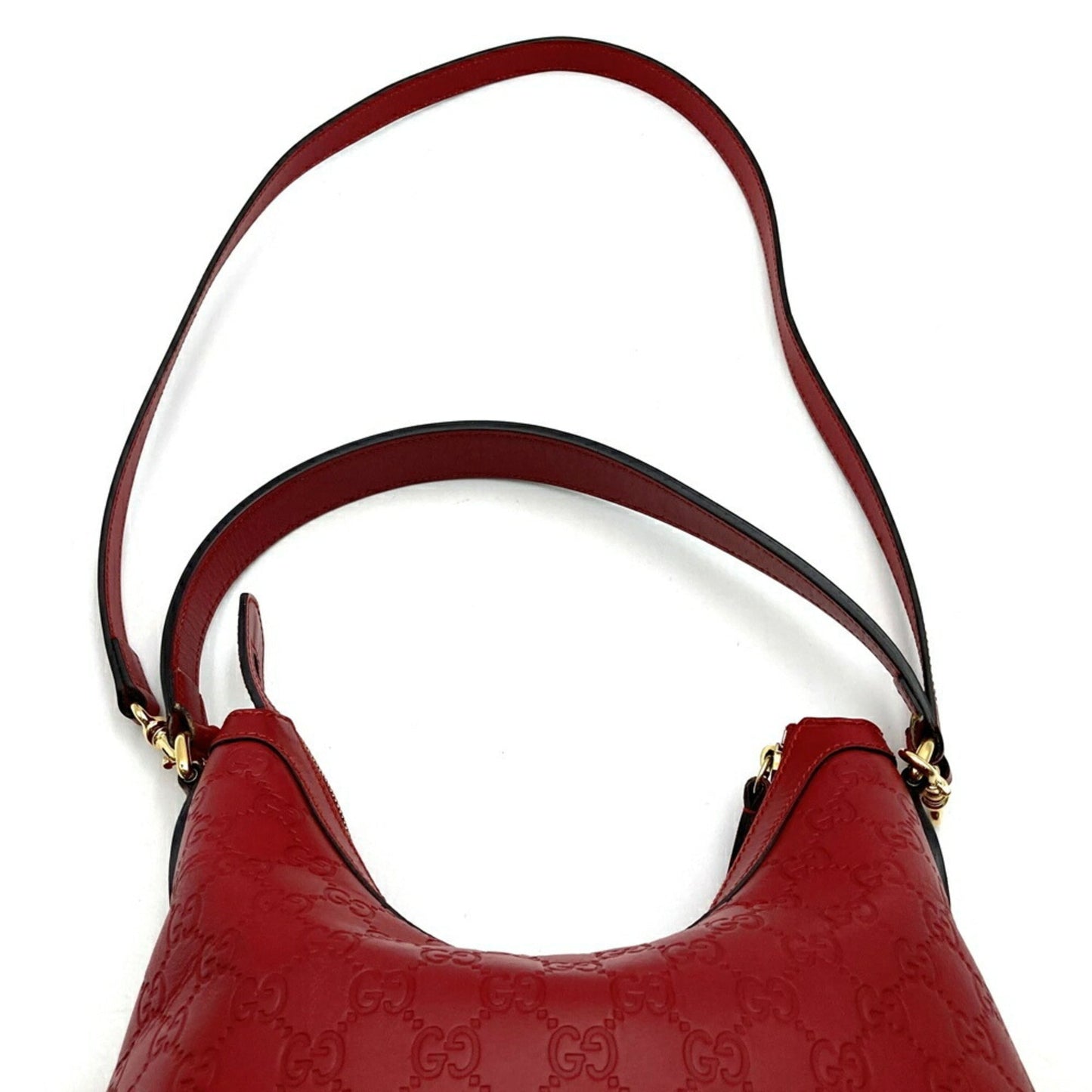 Gucci Red Color Leather Handbag Shoulder Bag ( )