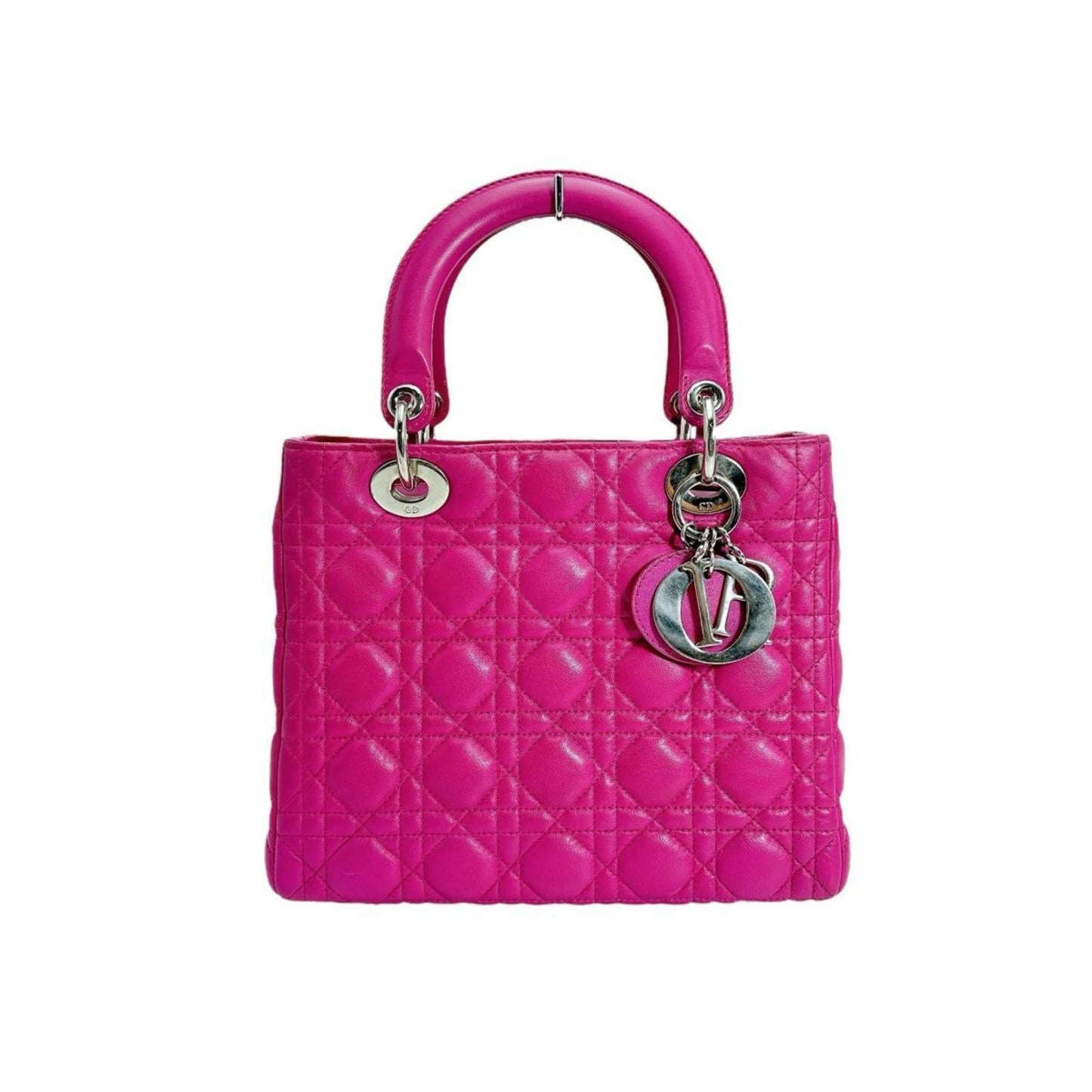 Christian Dior Pink Leather Handbag Shoulder Bag ()