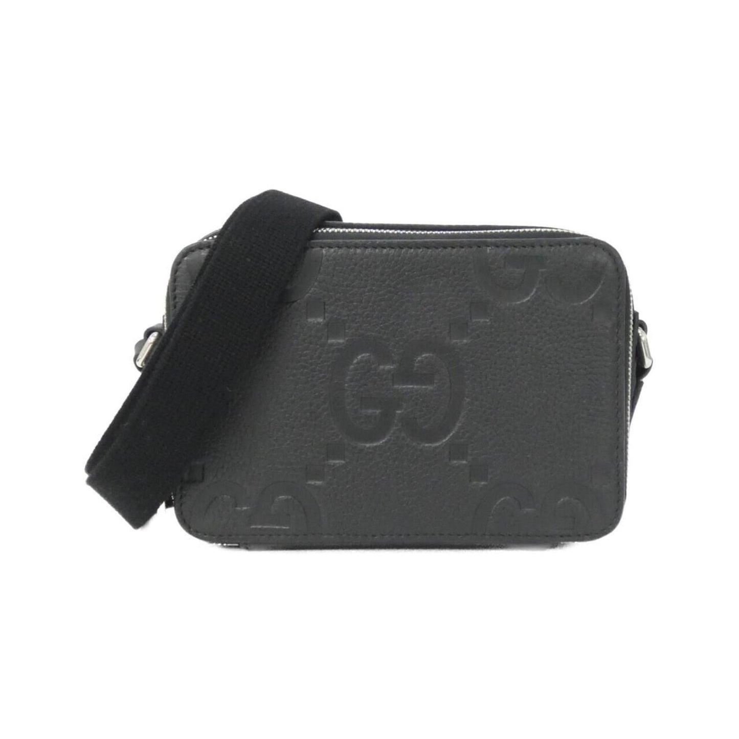 Gucci Black Gg Leather Shoulder Bag ( )