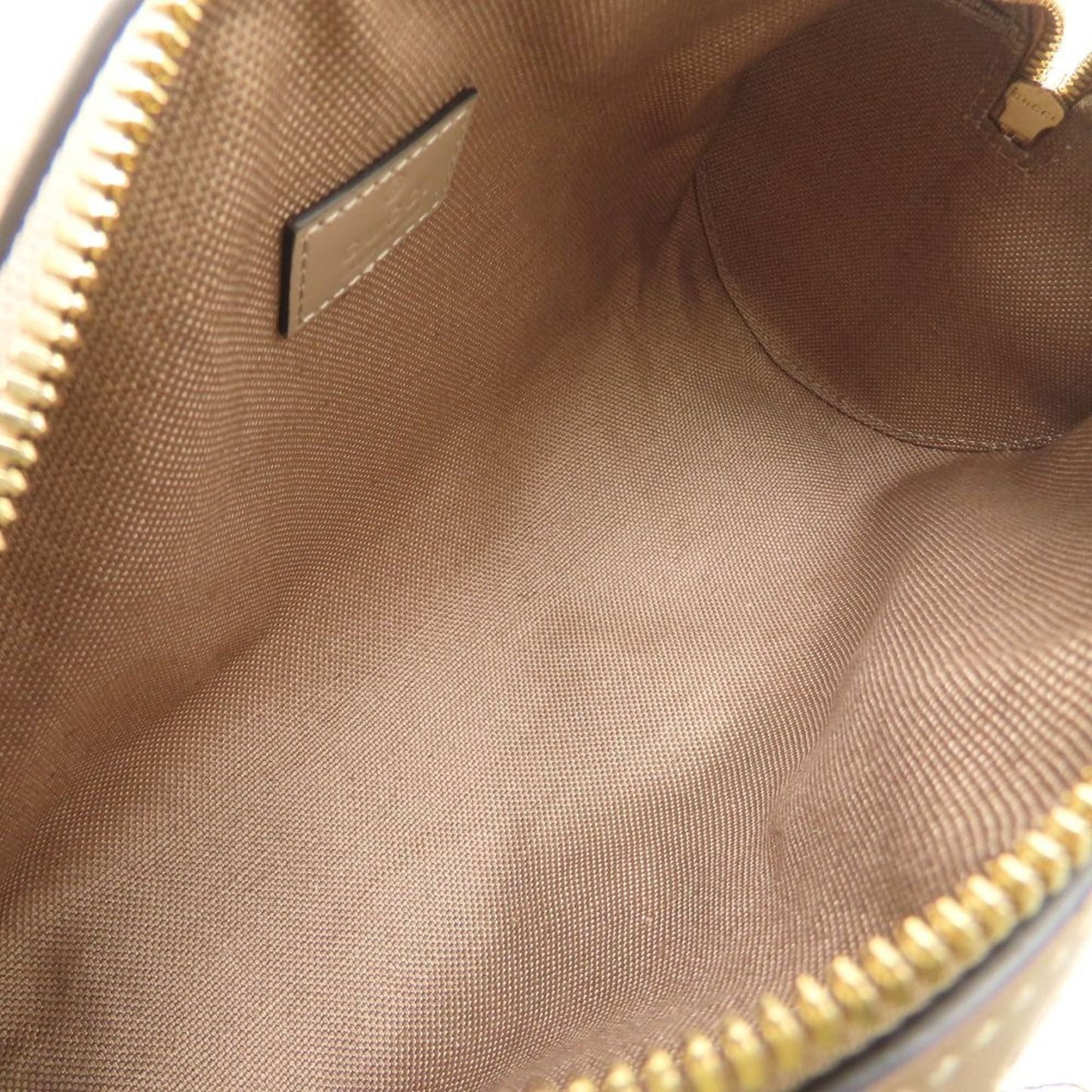 Gucci Gold Gg Canvas Leather Shoulder Bag ( )