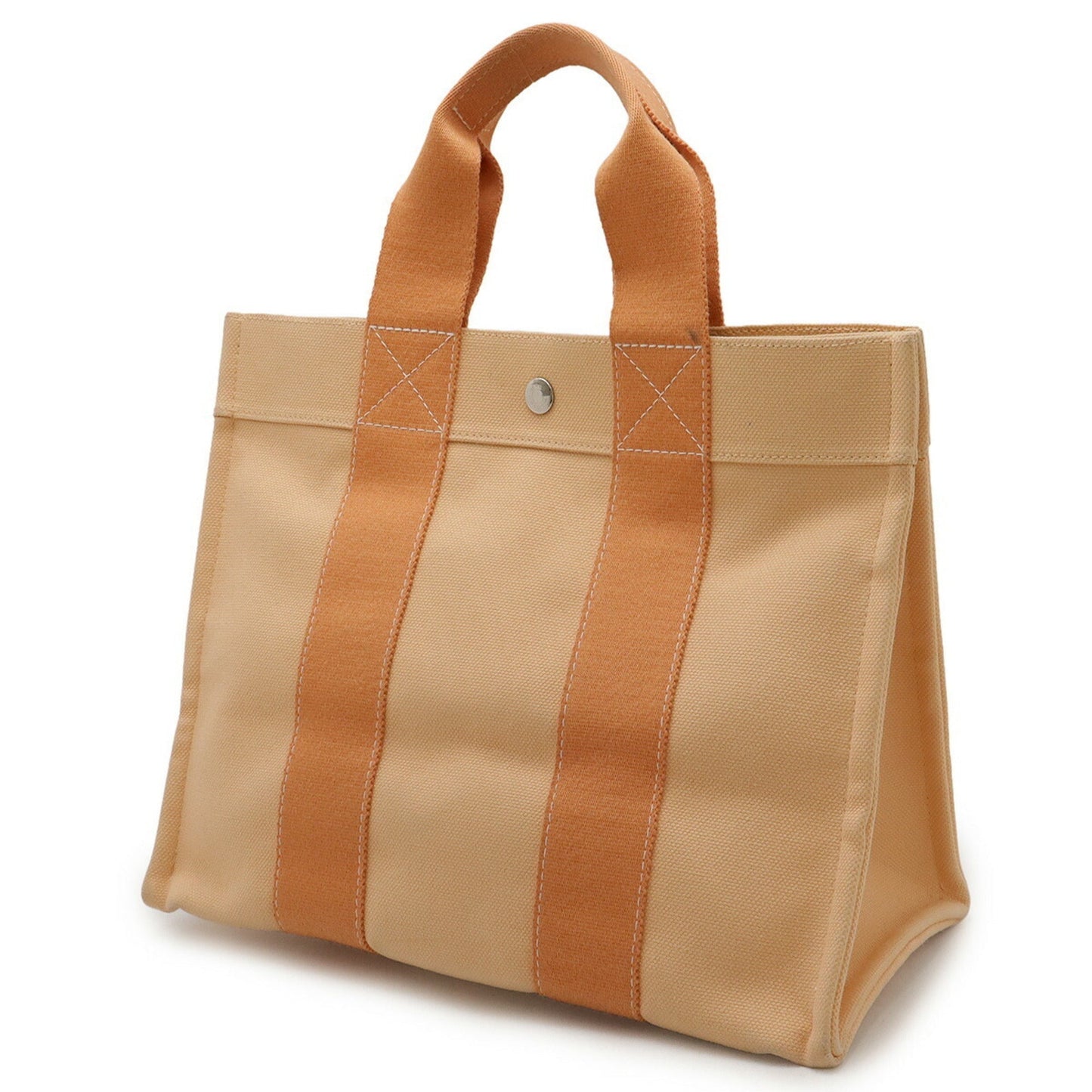 Hermes Orange Canvas Handbag Pouch Tote Bag ( )
