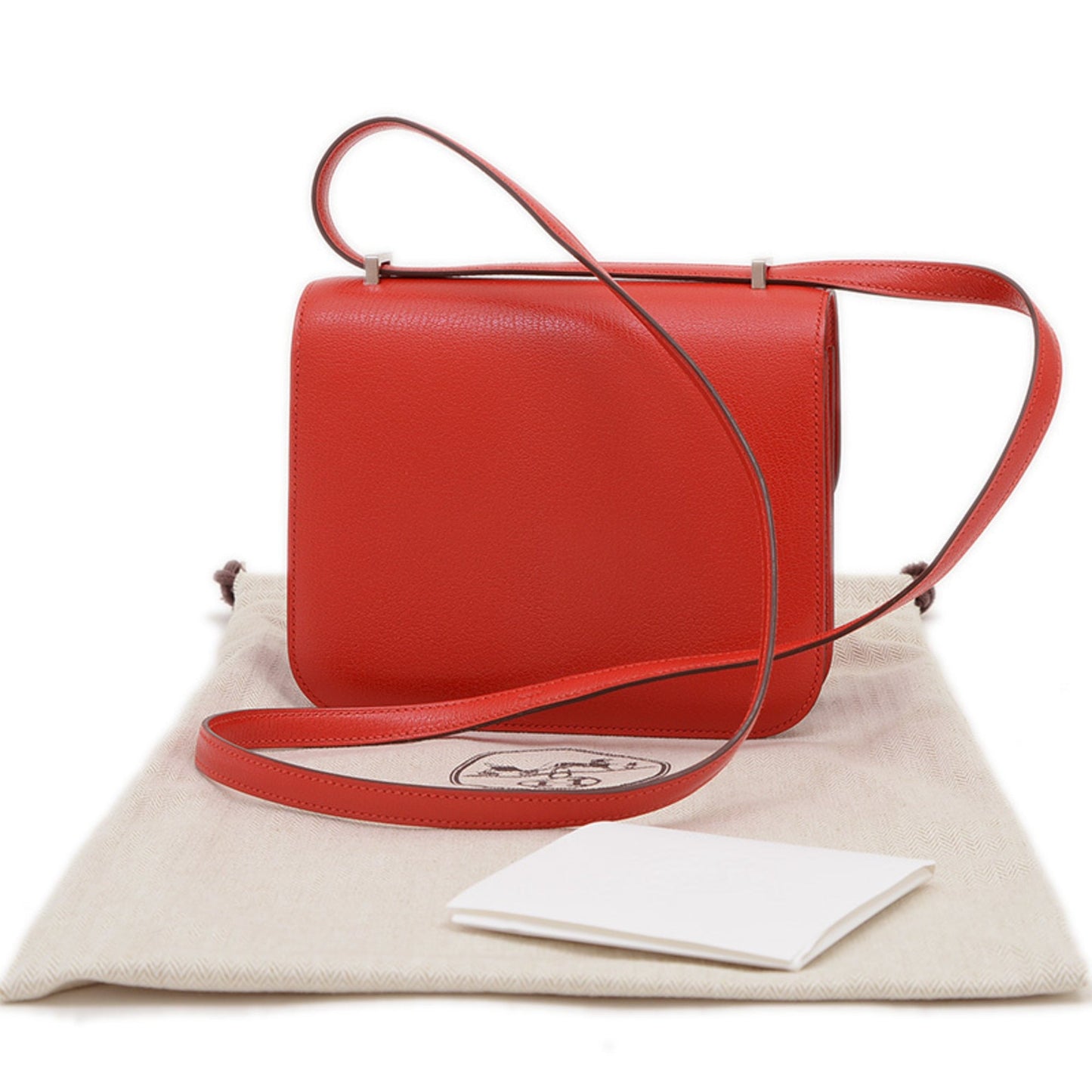Hermes Constance Silver Chevre Leather Shoulder Bag ( )