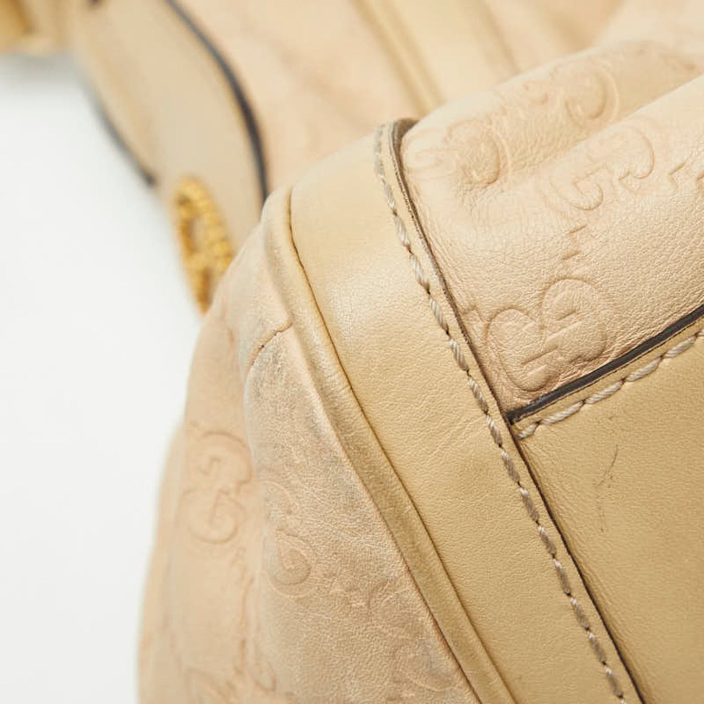Gucci Beige Gg Leather Leather Handbag ( )