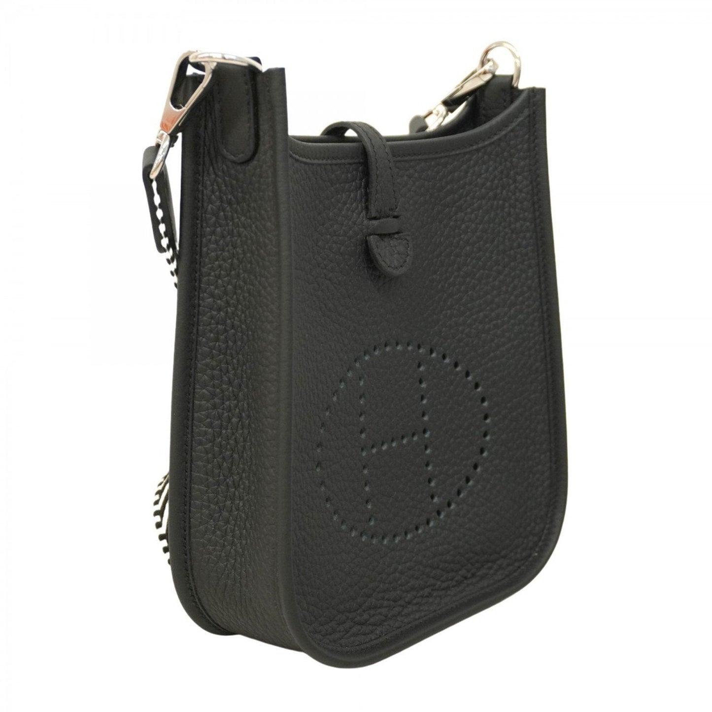 Hermes Mini Black Taurillon Clemence Leather Shoulder Bag ( )
