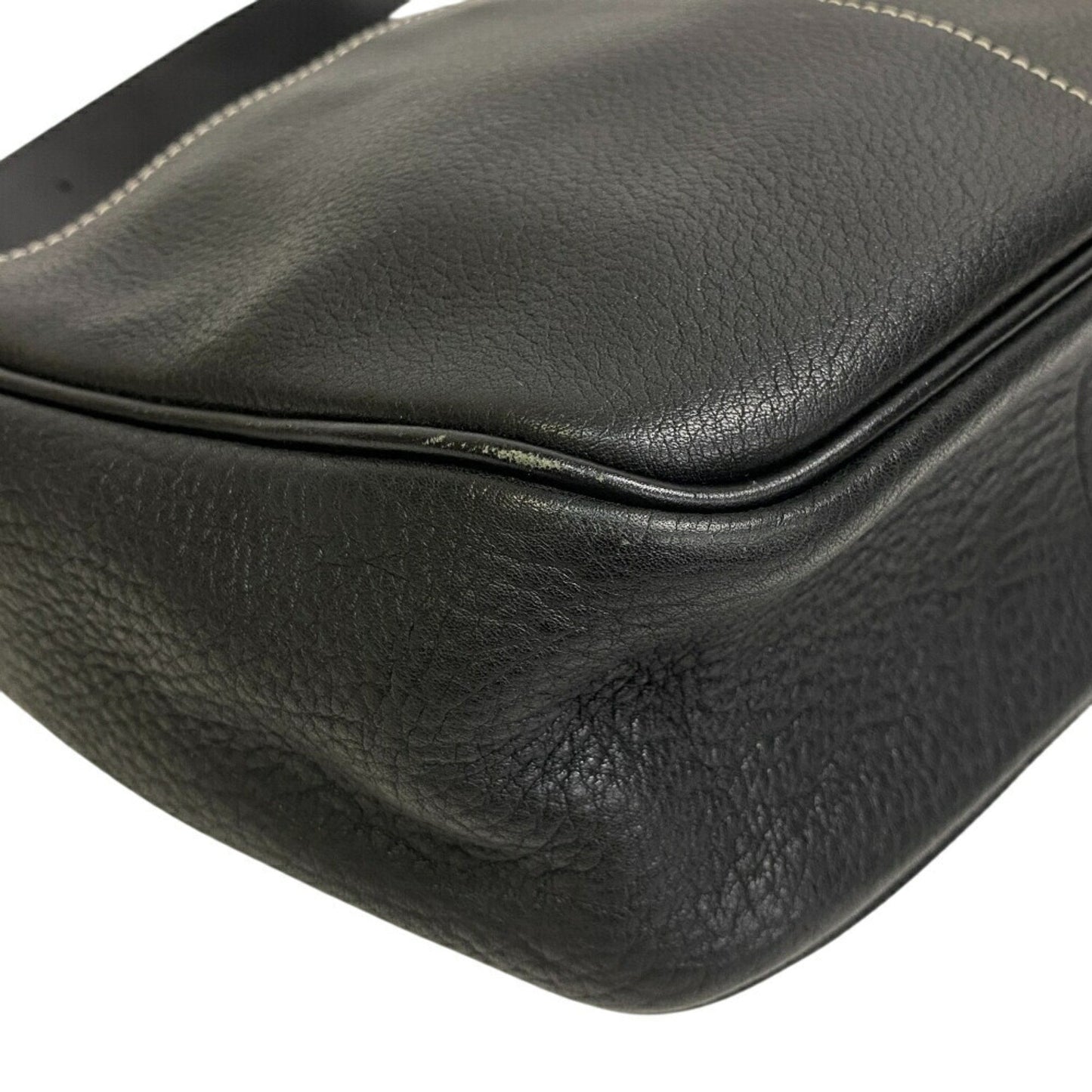 Burberry Burberrys Black Leather Shoulder Bag ( )