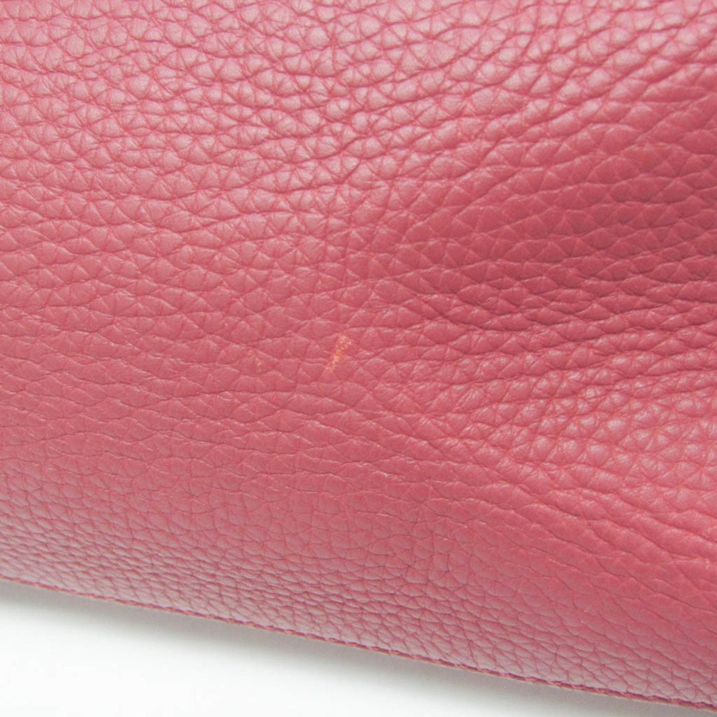 Gucci Bamboo Pink Red Leather Bamboo Handbag Shoulder Bag ( )