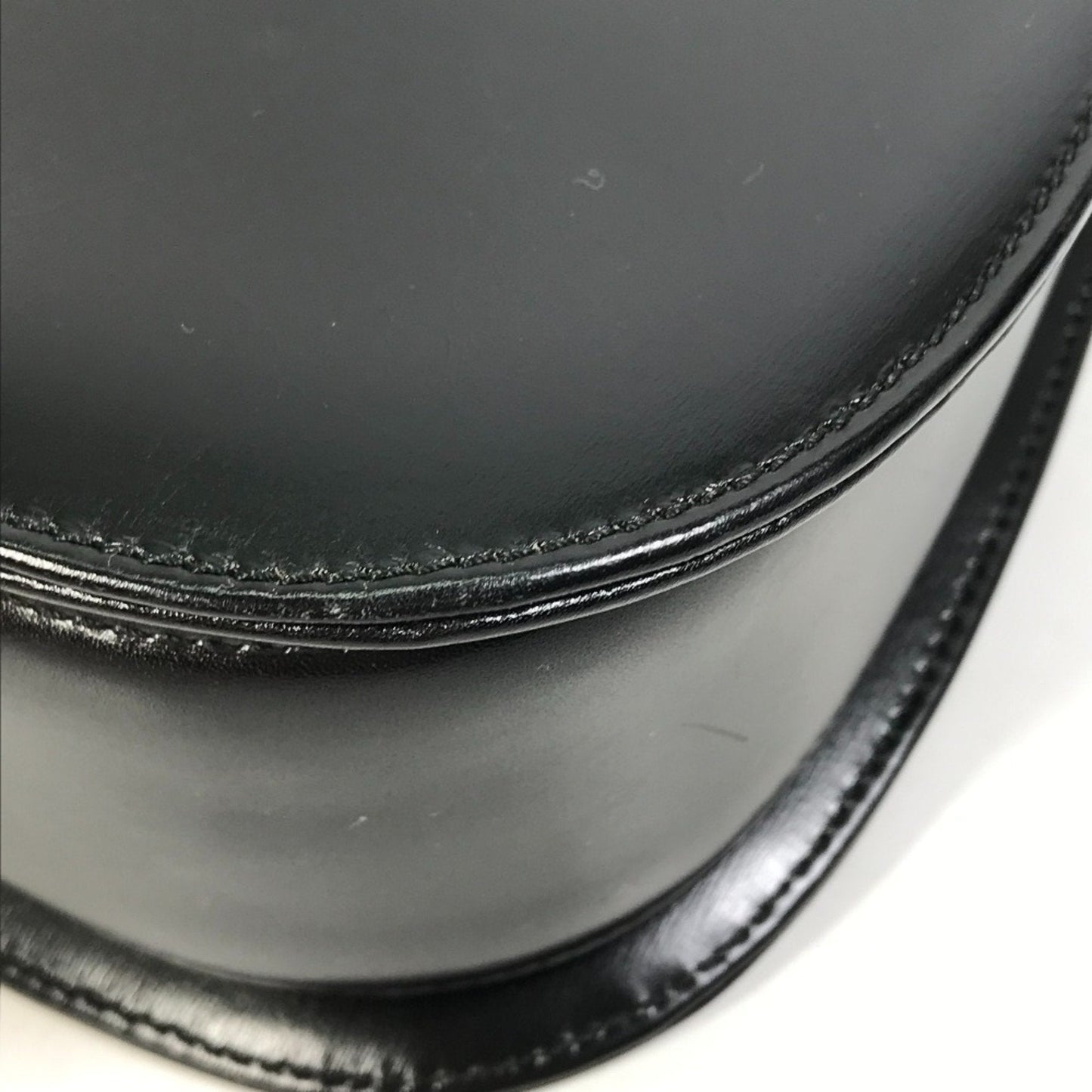 Gucci Black Leather Bamboo Handbag ( )