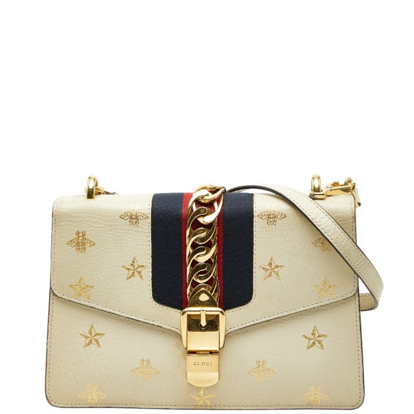 Gucci Ivory White Leather Shoulder Bag ( )