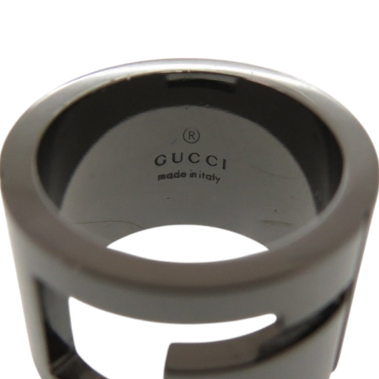 Gucci Gunmetal Silver 925 Band Ring ( )