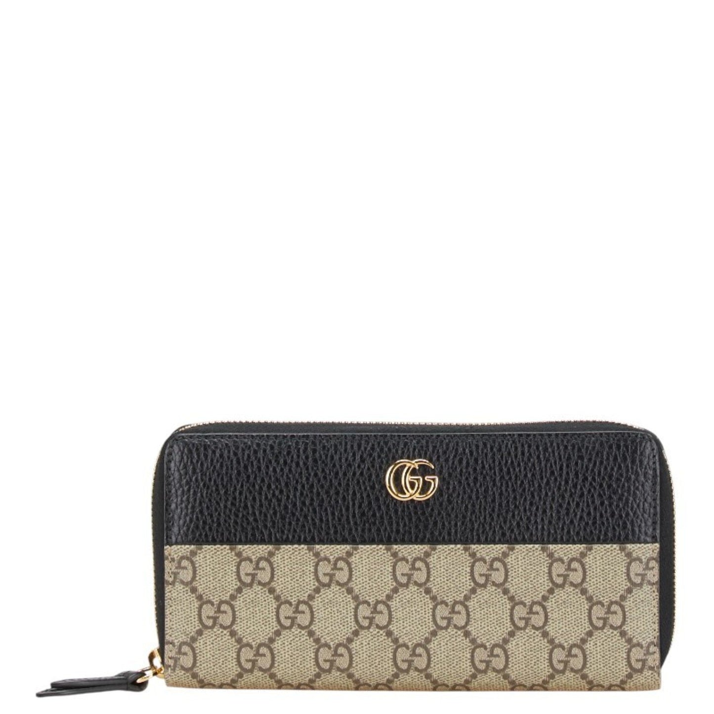Gucci Beige Black Pvc Leather Long Wallet (Bi-Fold) ( )