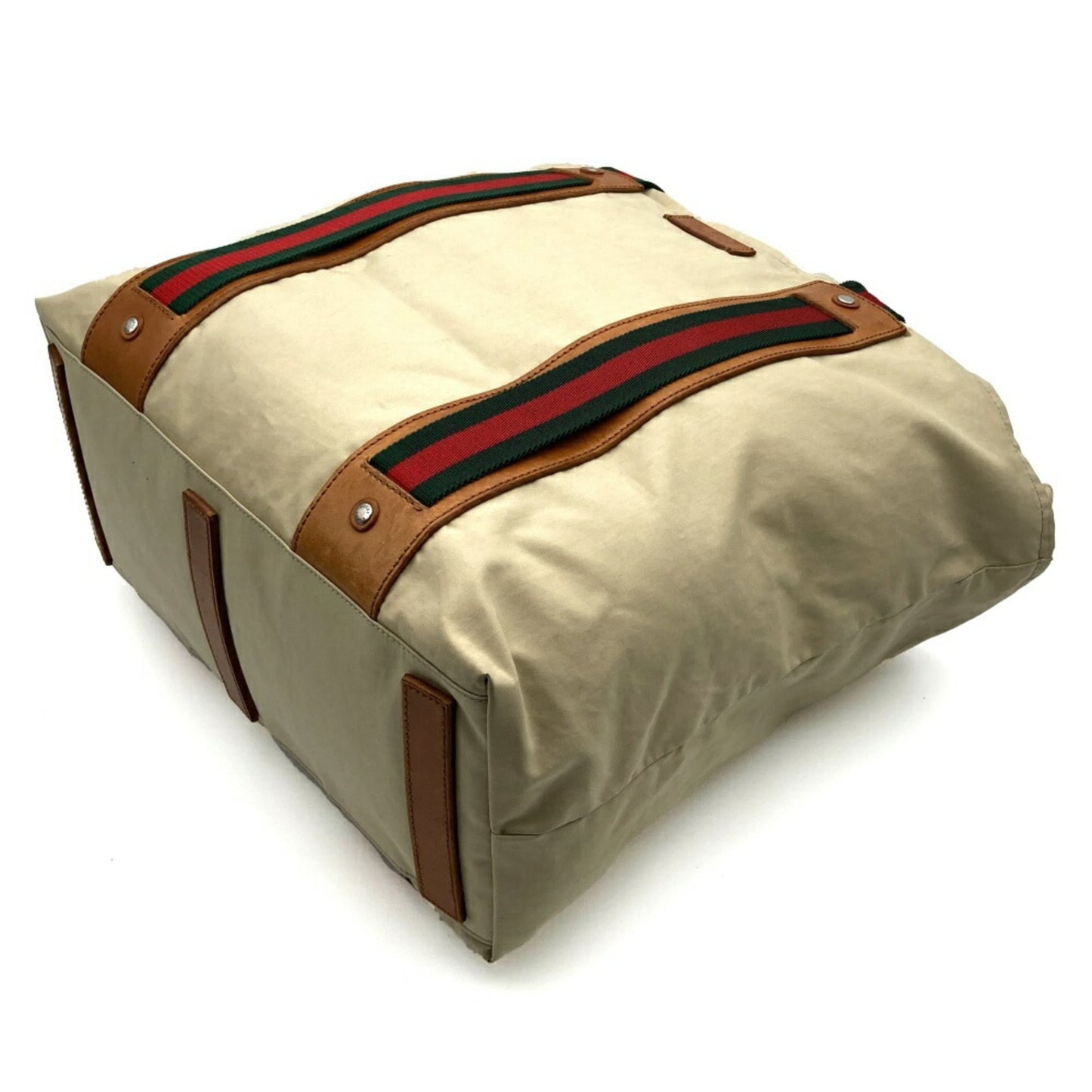 Gucci Sherry Line Beige Polyester Leather Tote Bag ( )