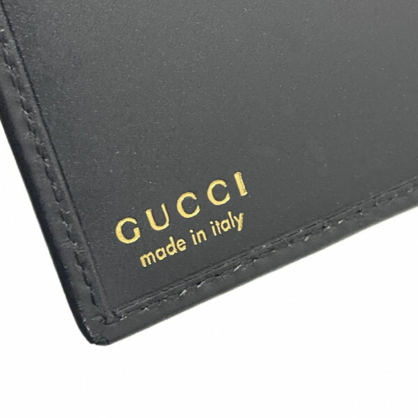 Gucci Black Leather Long Wallet (Bi-Fold) ( )