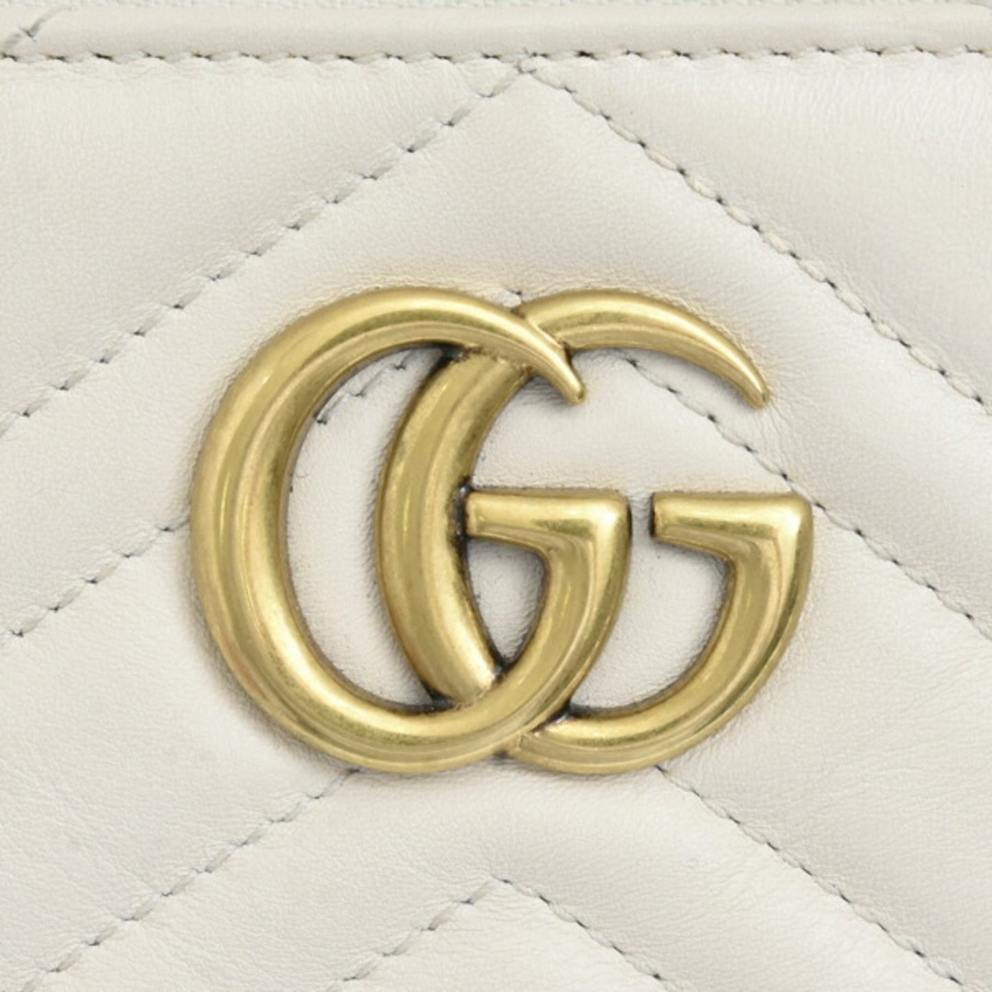 Gucci White Leather Pochette Pouch Shoulder Bag ( )
