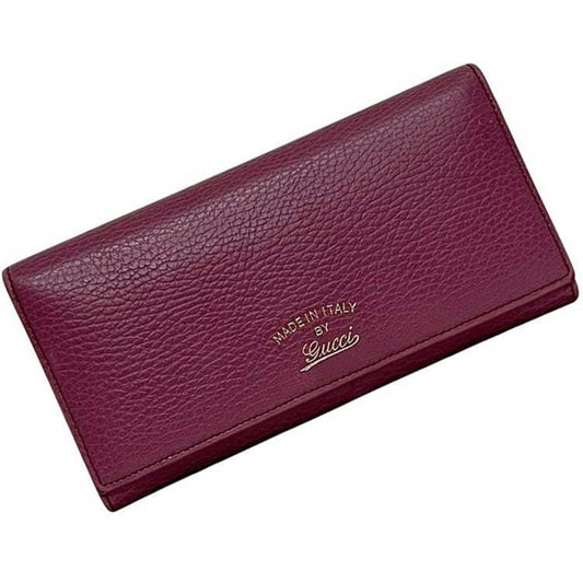 Gucci Purple Leather Long Wallet (Bi-Fold) ( )