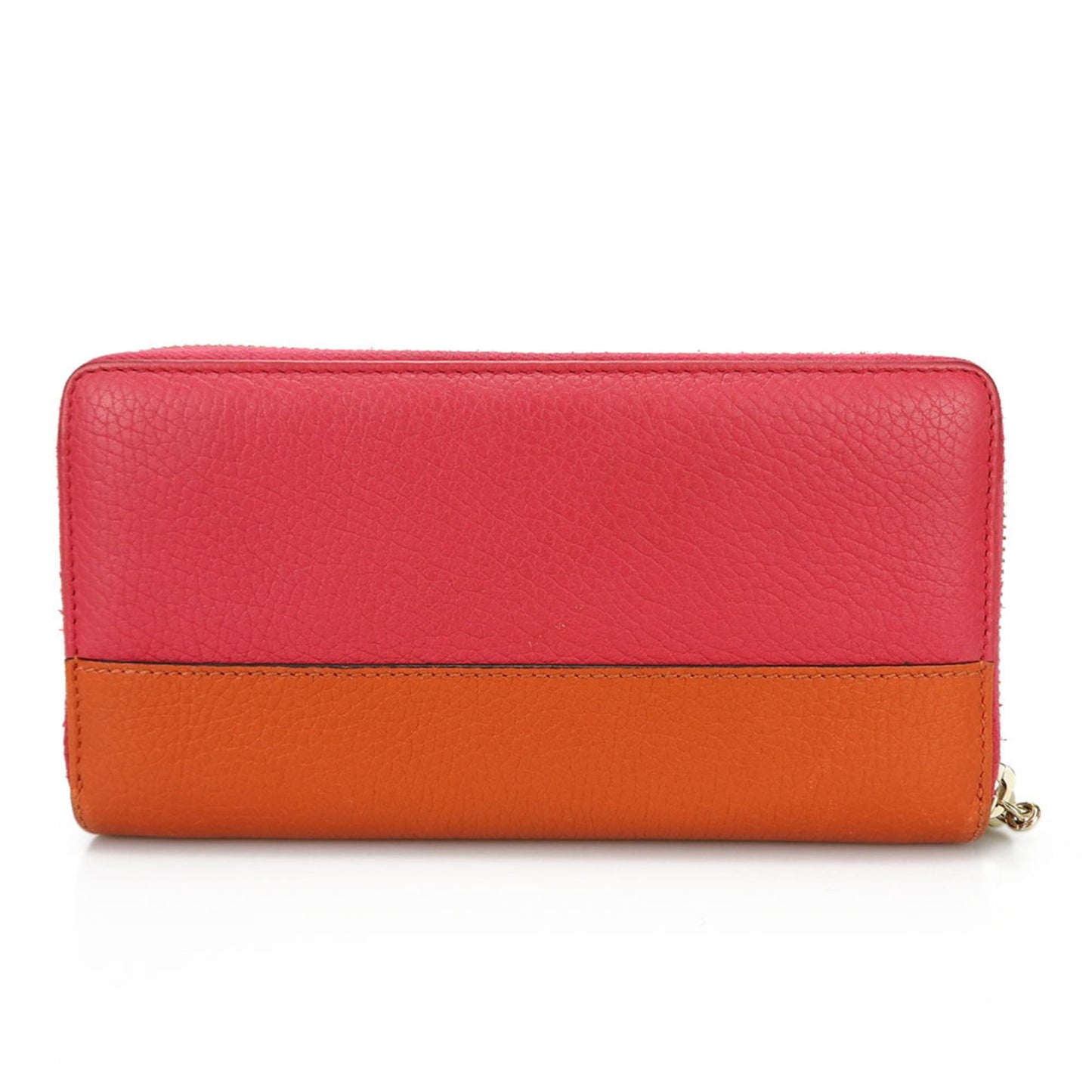 Gucci Bamboo Orange Pink Leather Long Wallet (Bi-Fold) ( )