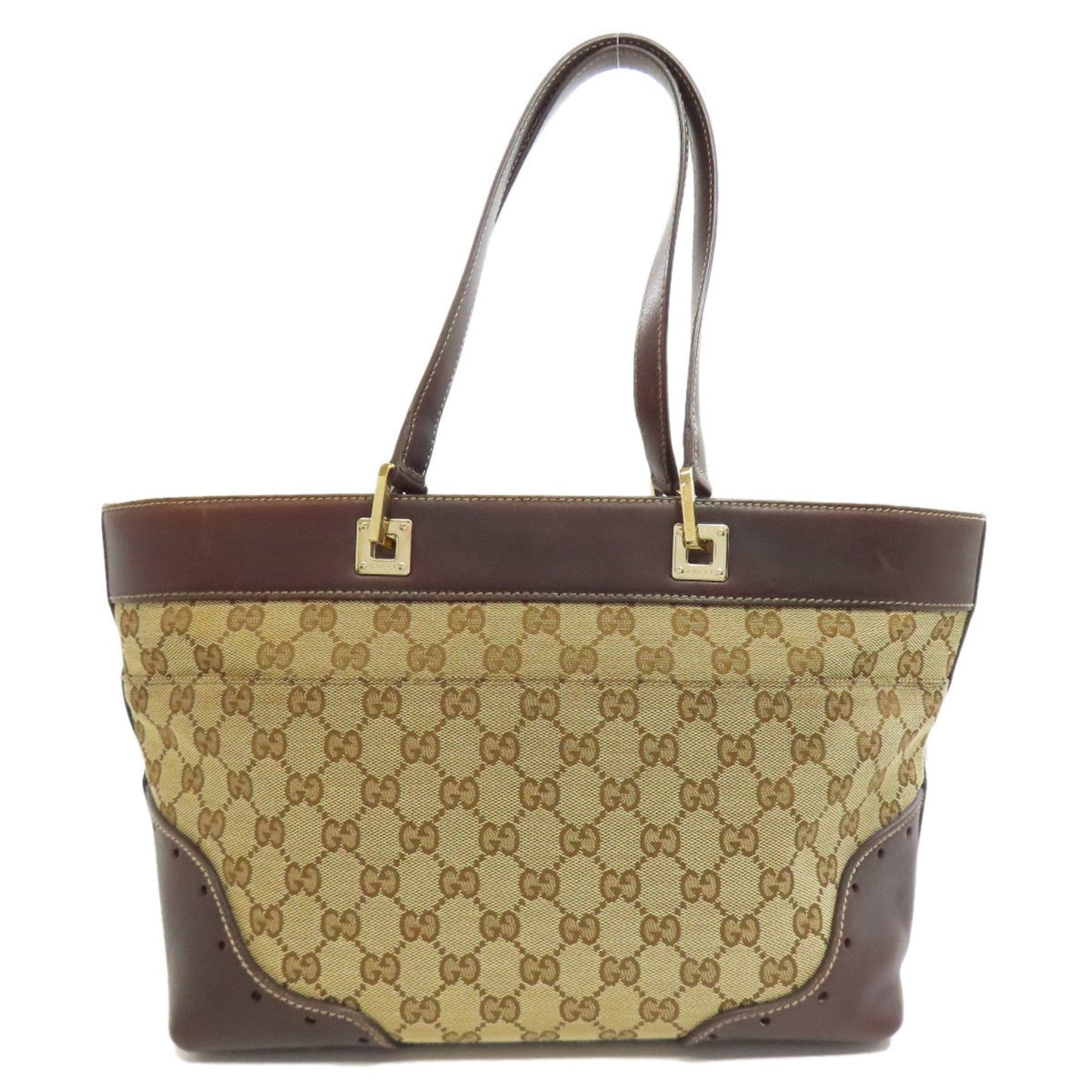 Gucci Leather Canvas Tote