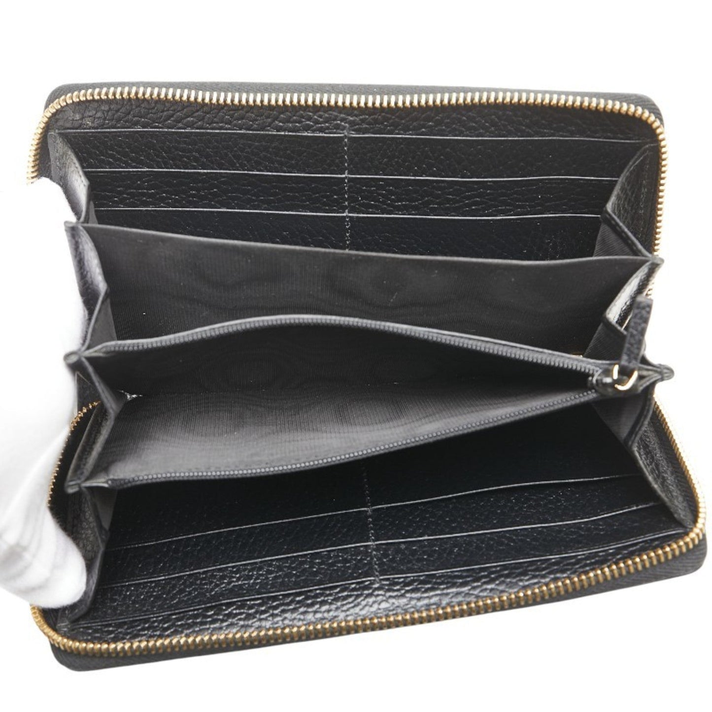 Gucci Black Leather Long Wallet (Bi-Fold) ( )