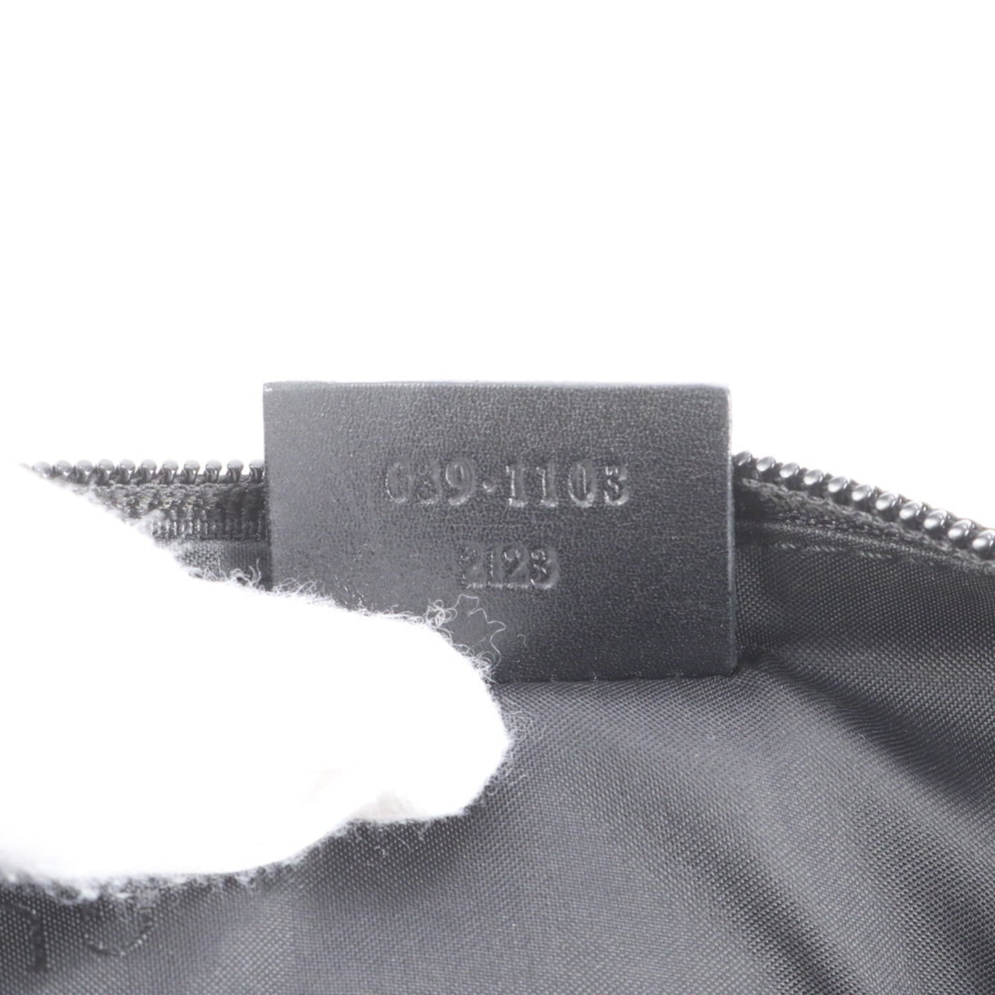Gucci Black Leather Canvas Pouch Shoulder Bag ( )