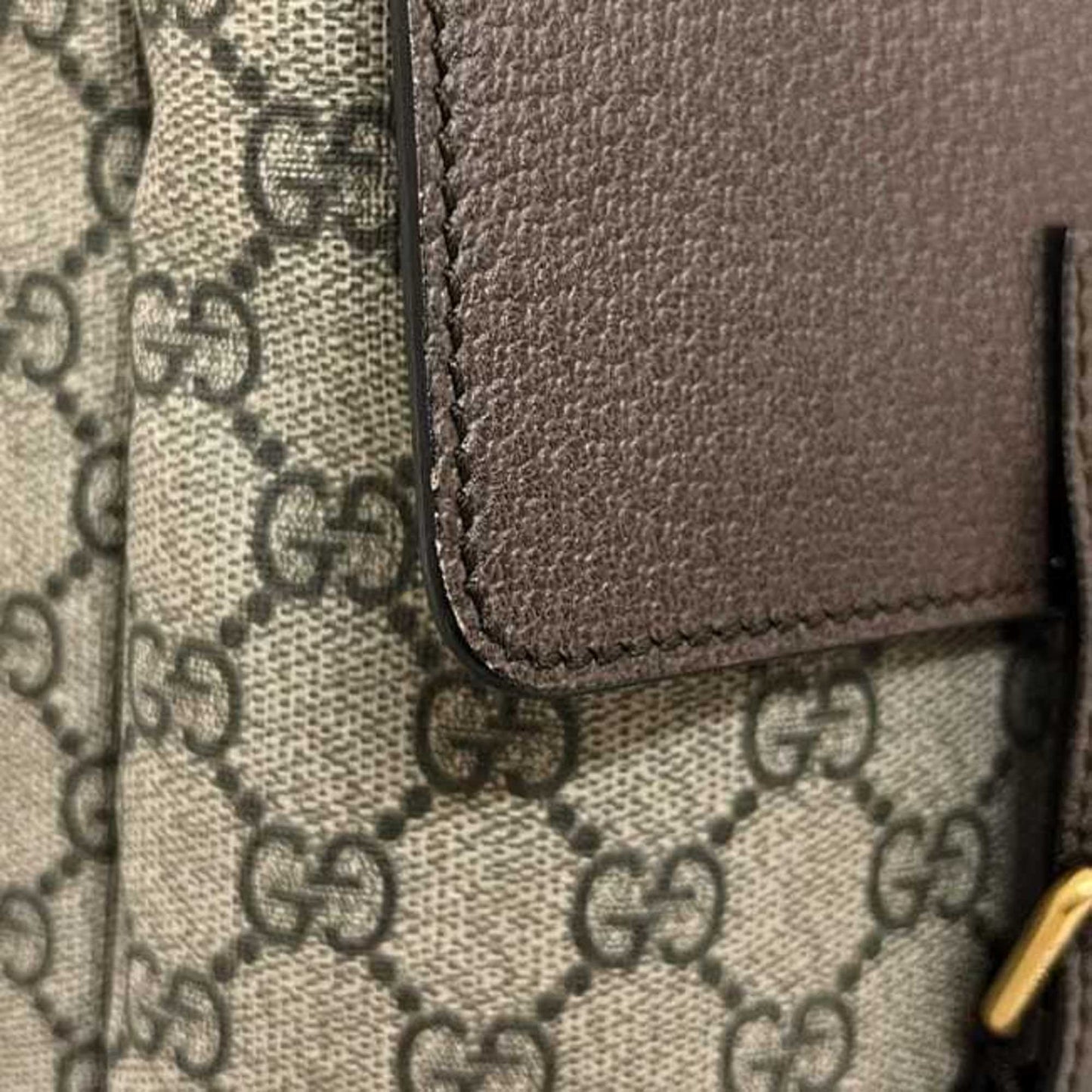 Gucci Sherry Line Beige Brown Gg Supreme Backpack ( )