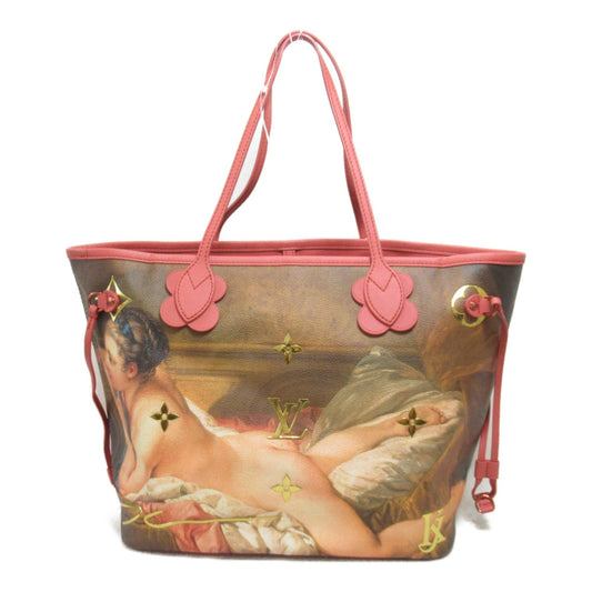 LOUIS VUITTON Neverfull MM Masters Collection Brown PVC coated canvas Boucher Tote