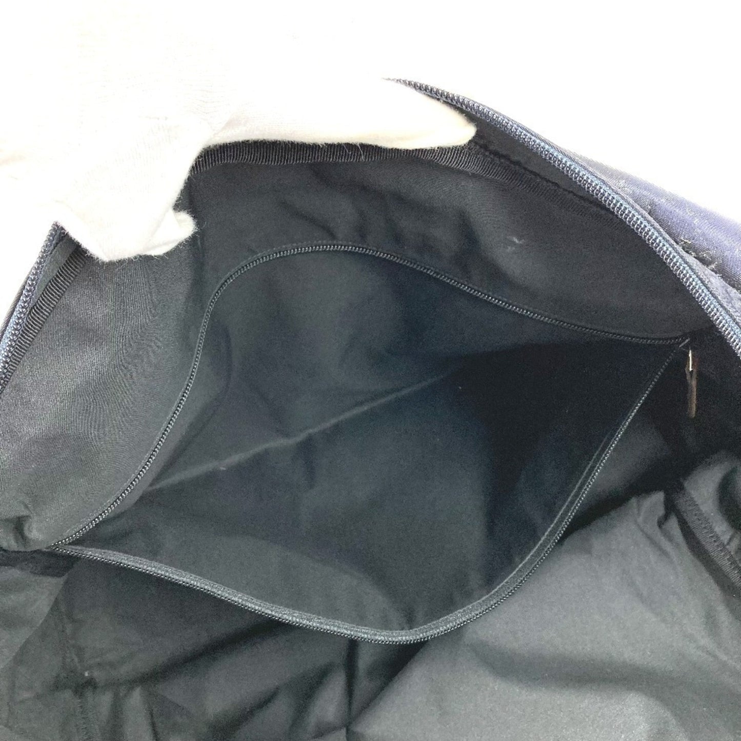 Gucci Brown Navy Nylon Leather Boston Bag ( )