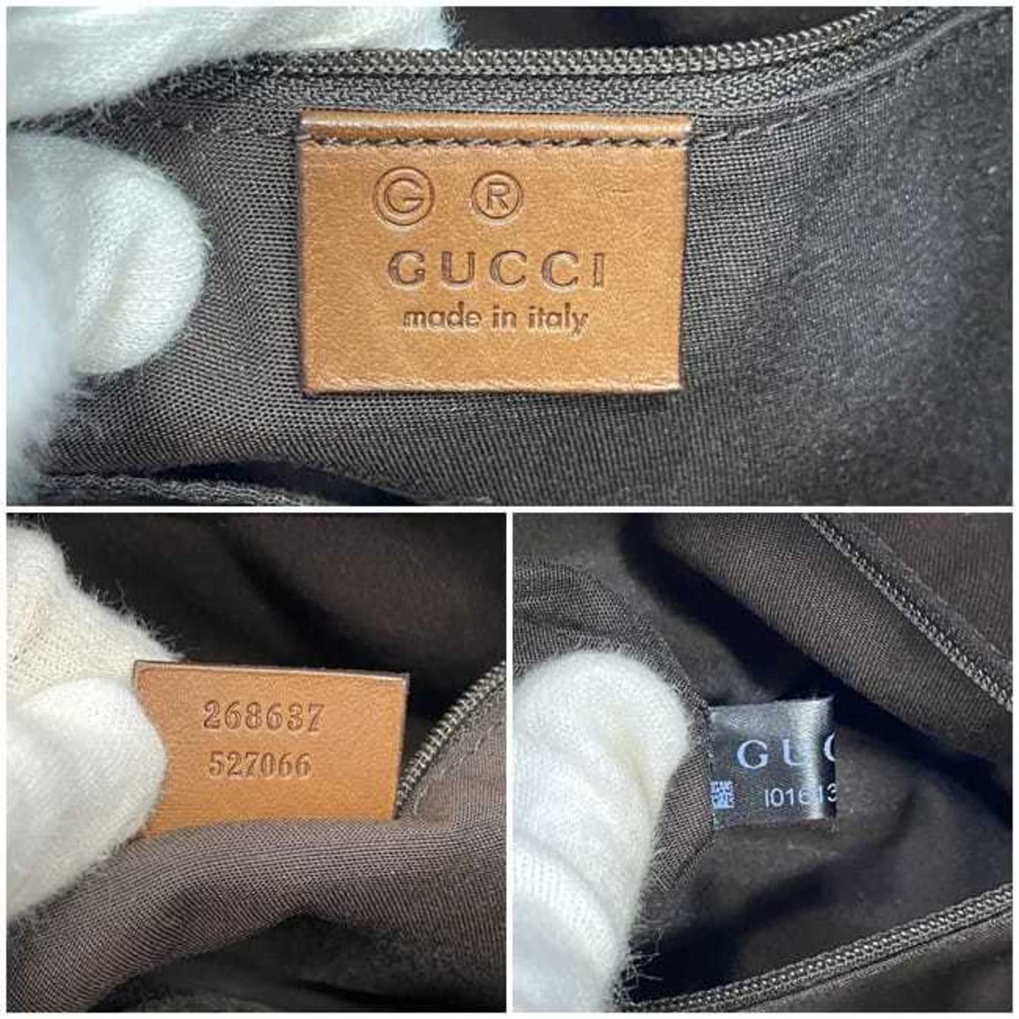 Gucci Abbey Black Leather Shoulder Bag ( )