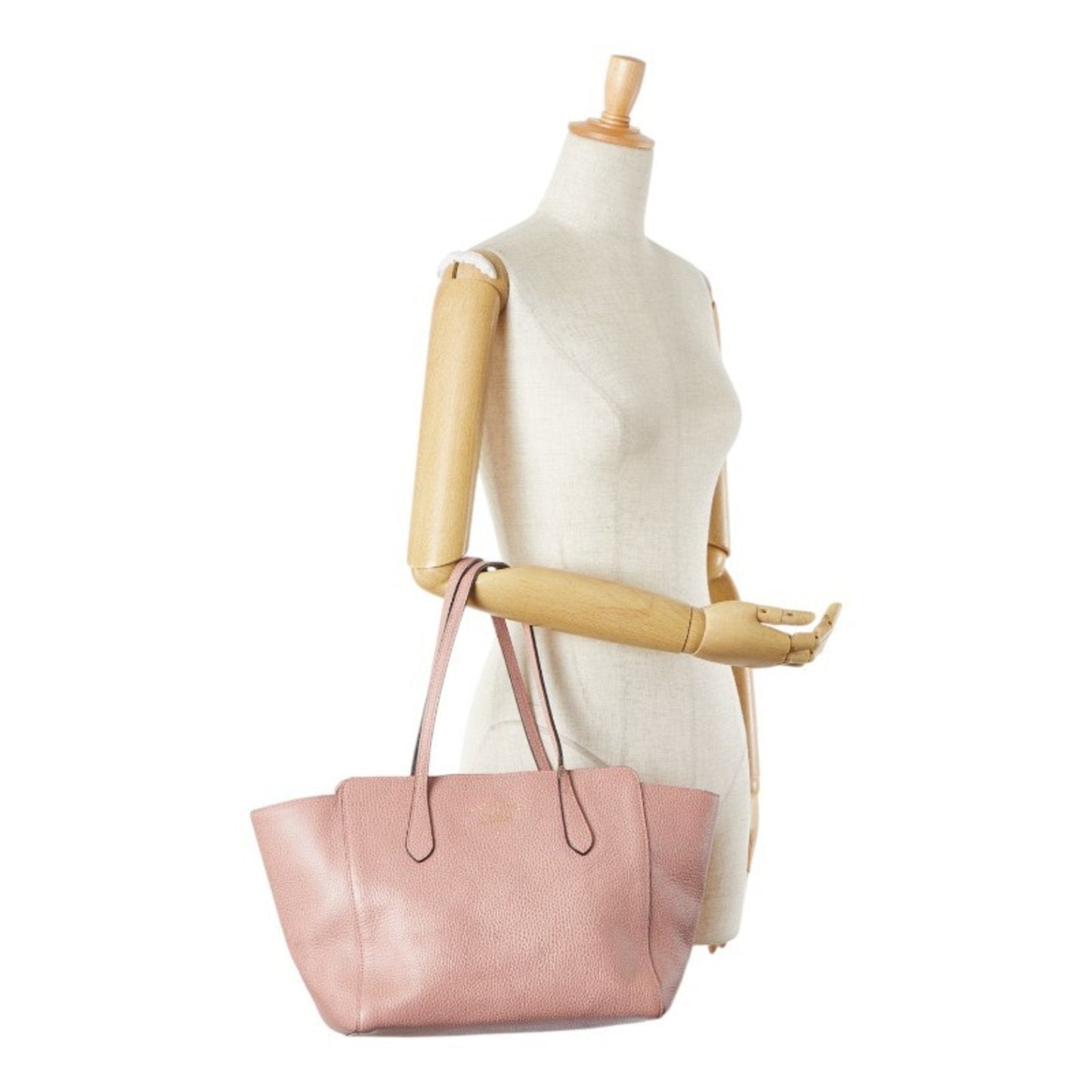 Gucci Pink Leather Shoulder Bag Tote Bag ( )