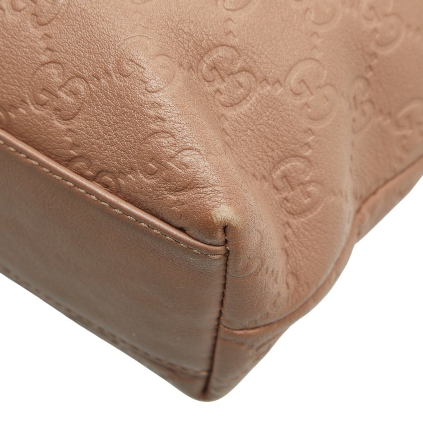 Gucci Beige Leather Handbag Tote Bag ( )