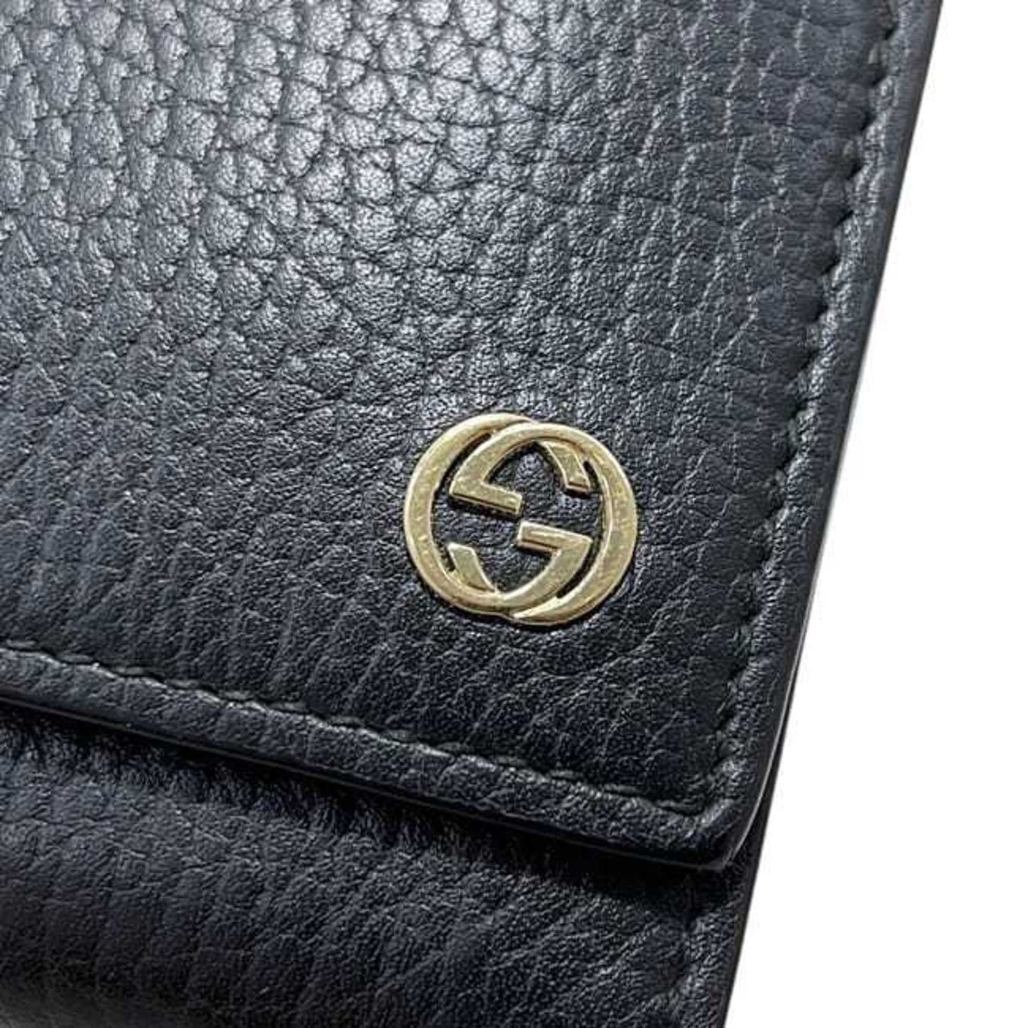 Gucci Black Leather Long Wallet (Bi-Fold) ( )