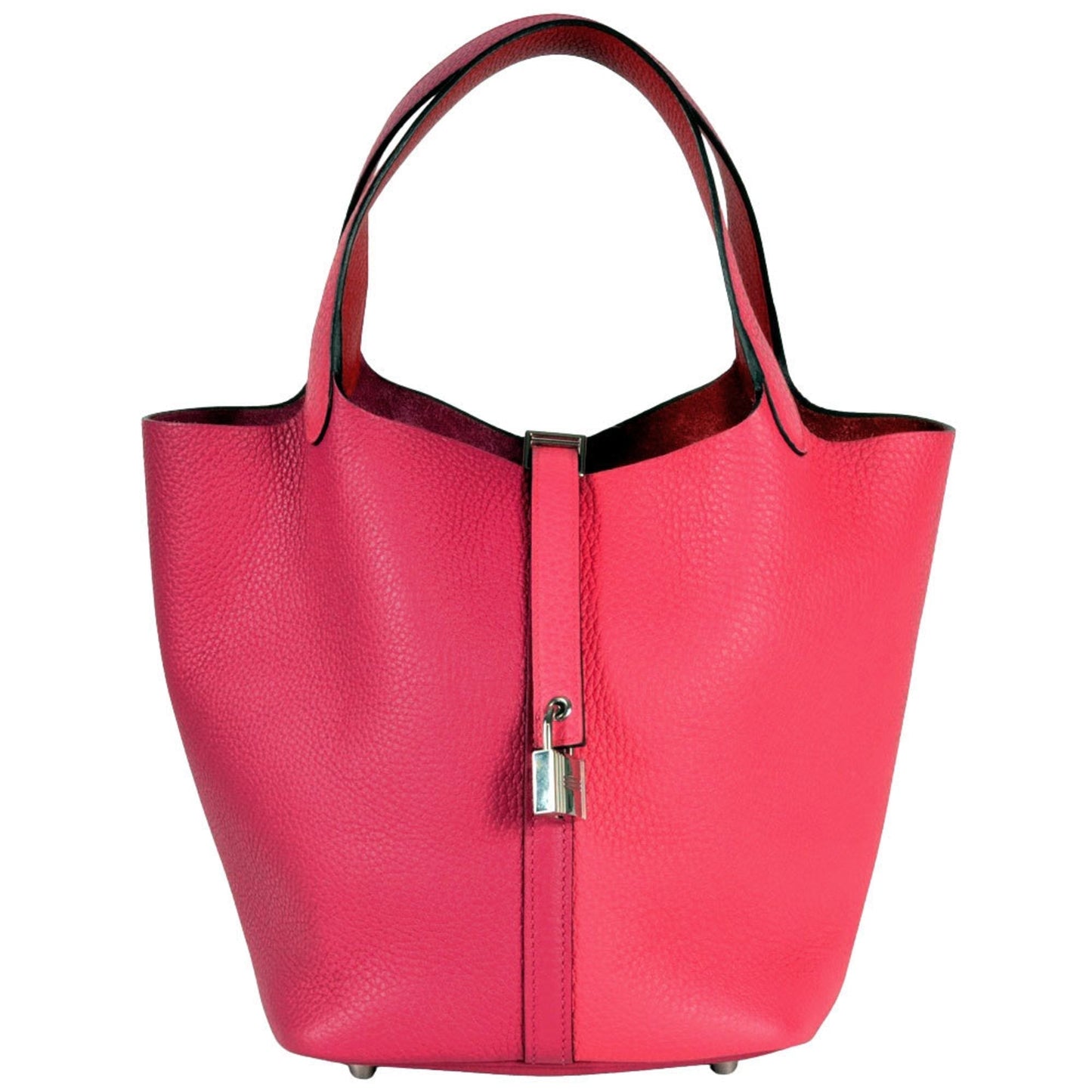 Hermes Picotin Red Color Taurillon Clemence Leather Handbag ( )