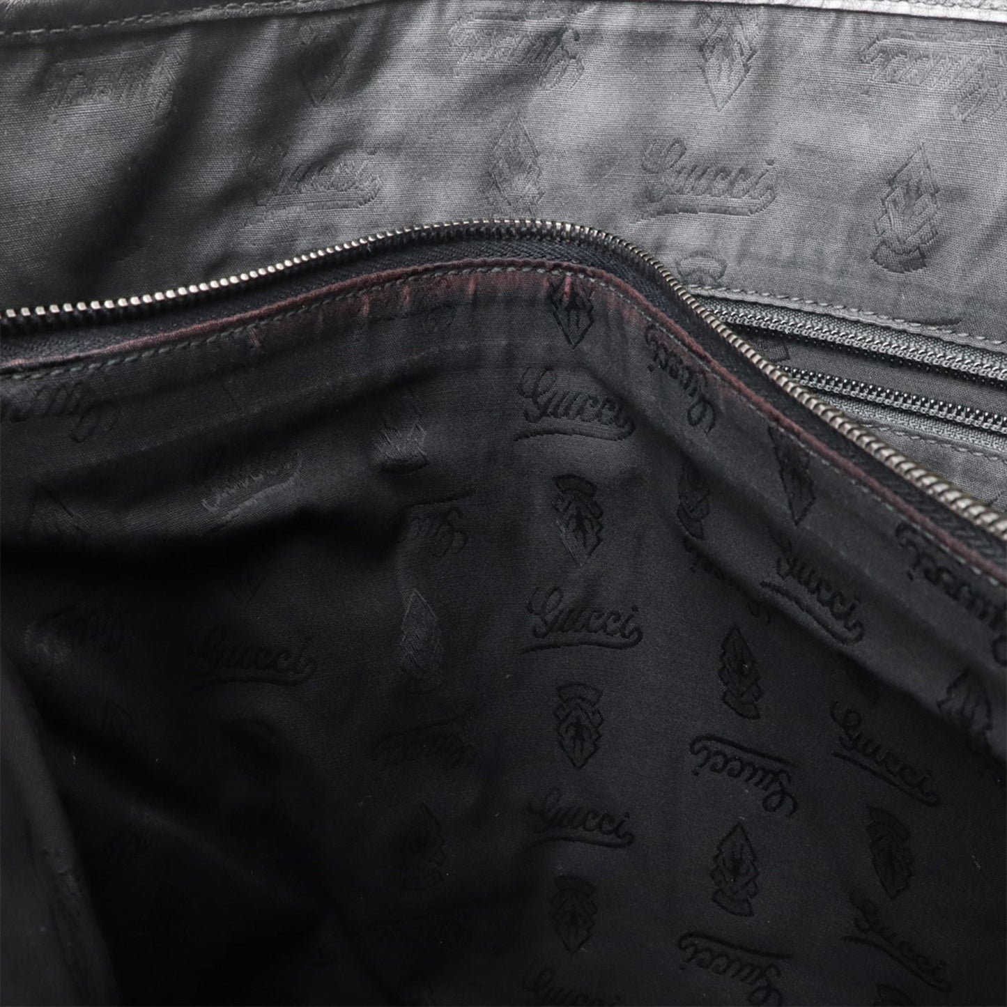 Gucci Black Pvc Leather Shoulder Bag Tote Bag ( )