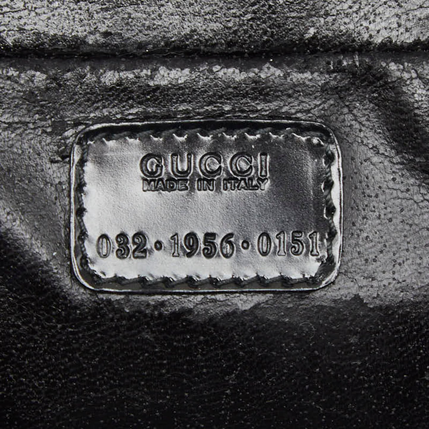 Gucci Black Leather Handbag Vanity Bag ( )