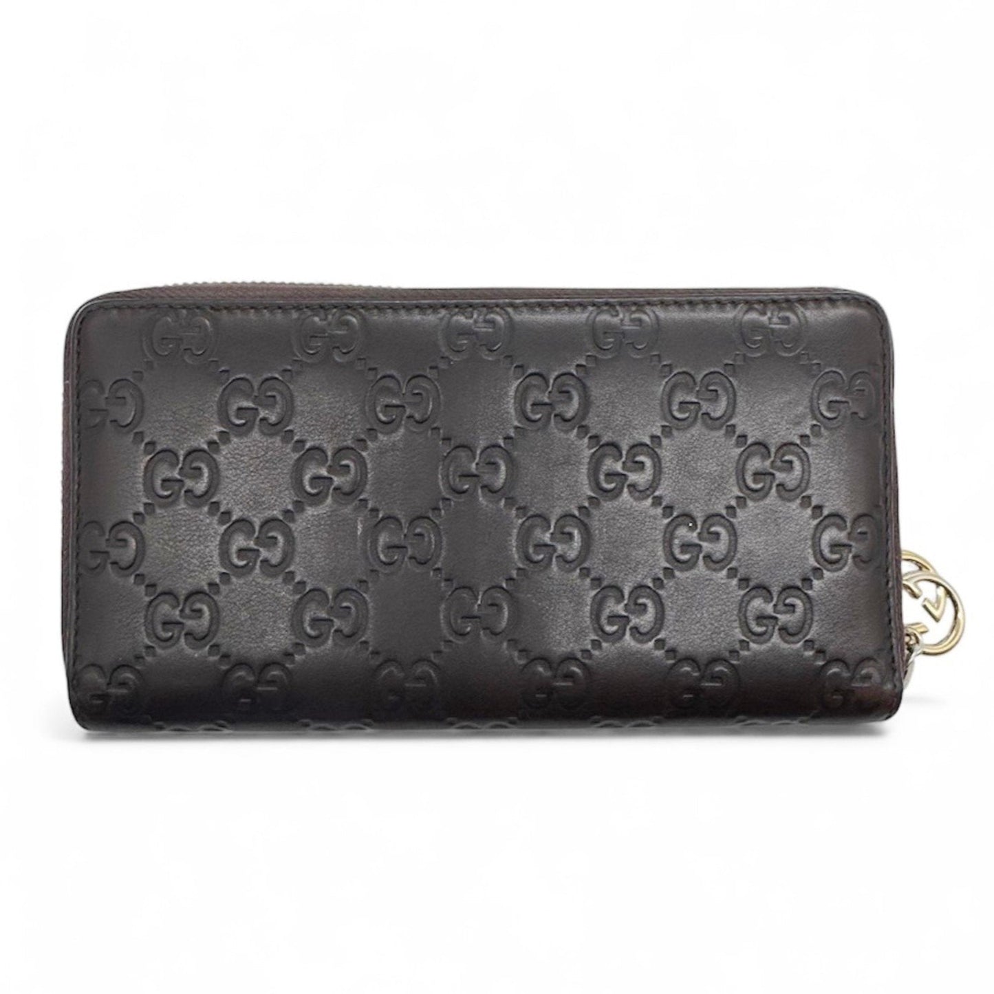 Gucci Brown Leather Long Wallet (Bi-Fold) ( )