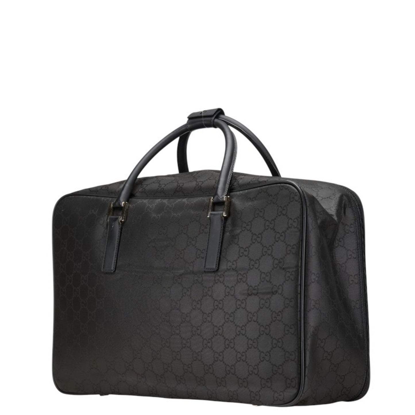 Gucci Black Nylon Leather Boston Bag ( )