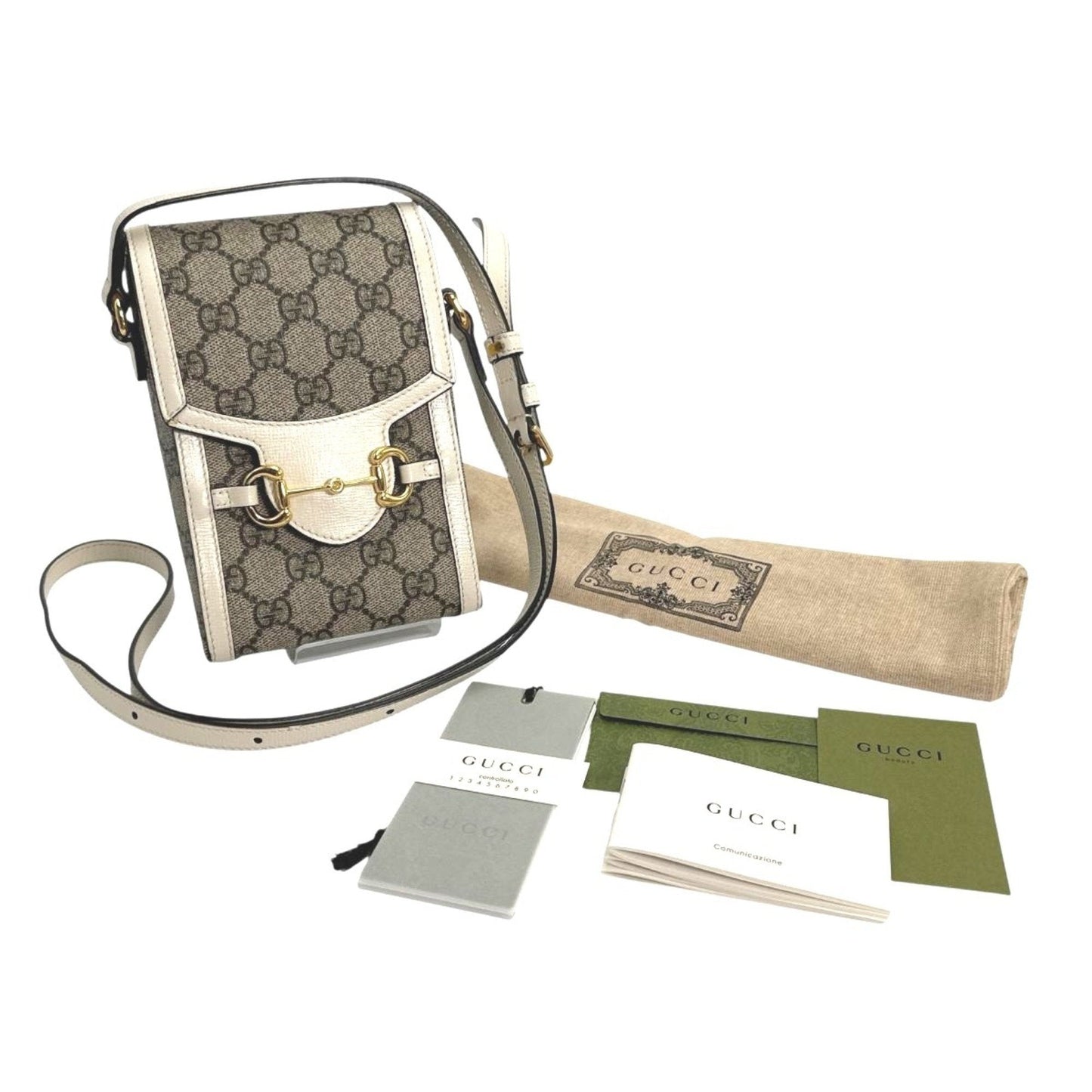 Gucci Beige Gg Canvas Shoulder Bag ( )