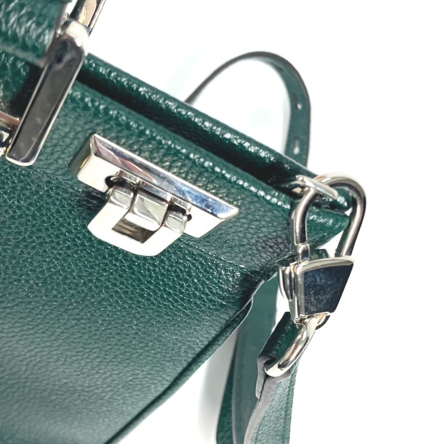 Gucci Green Leather Handbag Shoulder Bag ( )